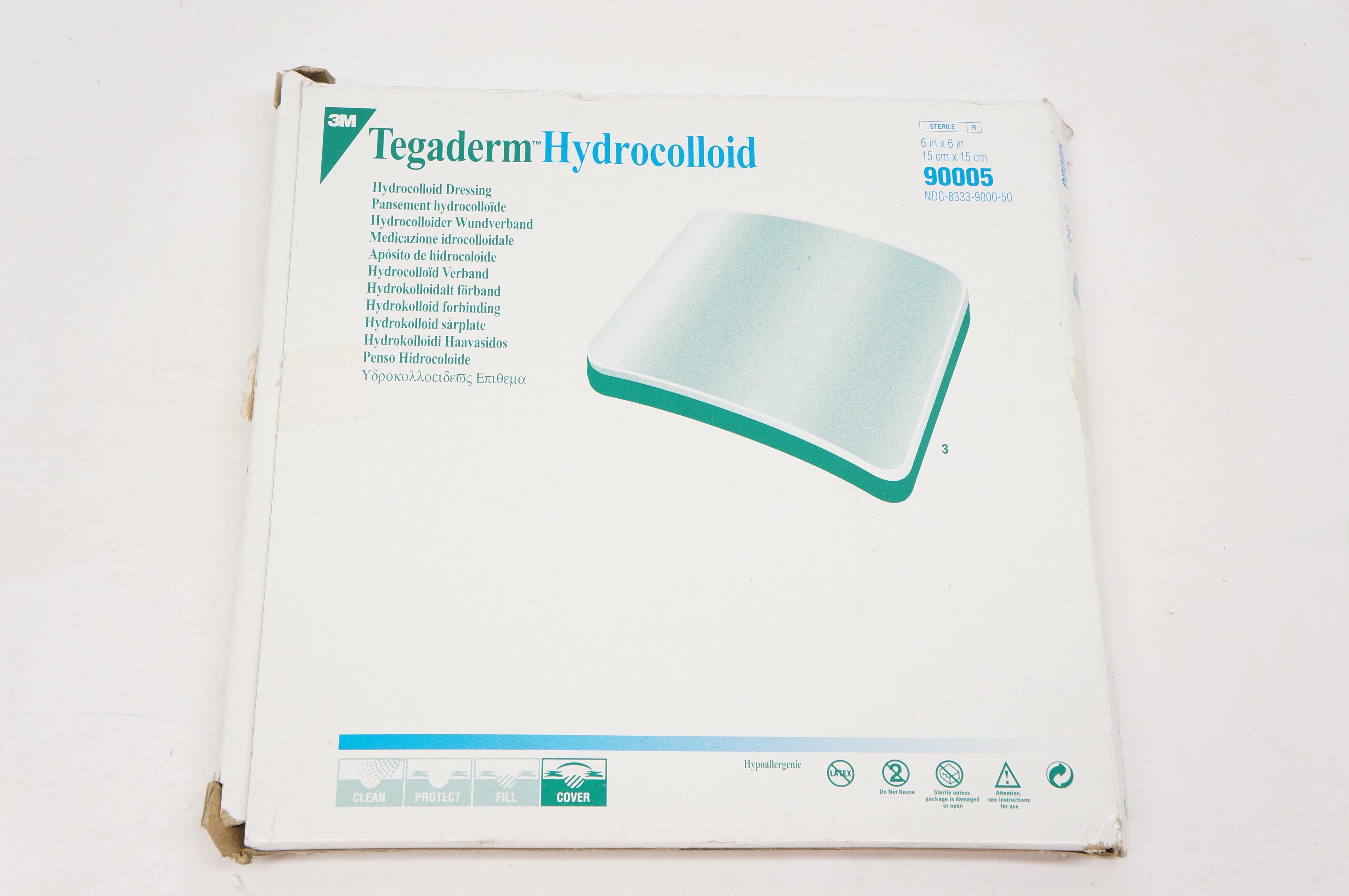 3M 90005 Tegaderm Hydrocolloid Dressing 6inch x 6inch (x) - Box of 3