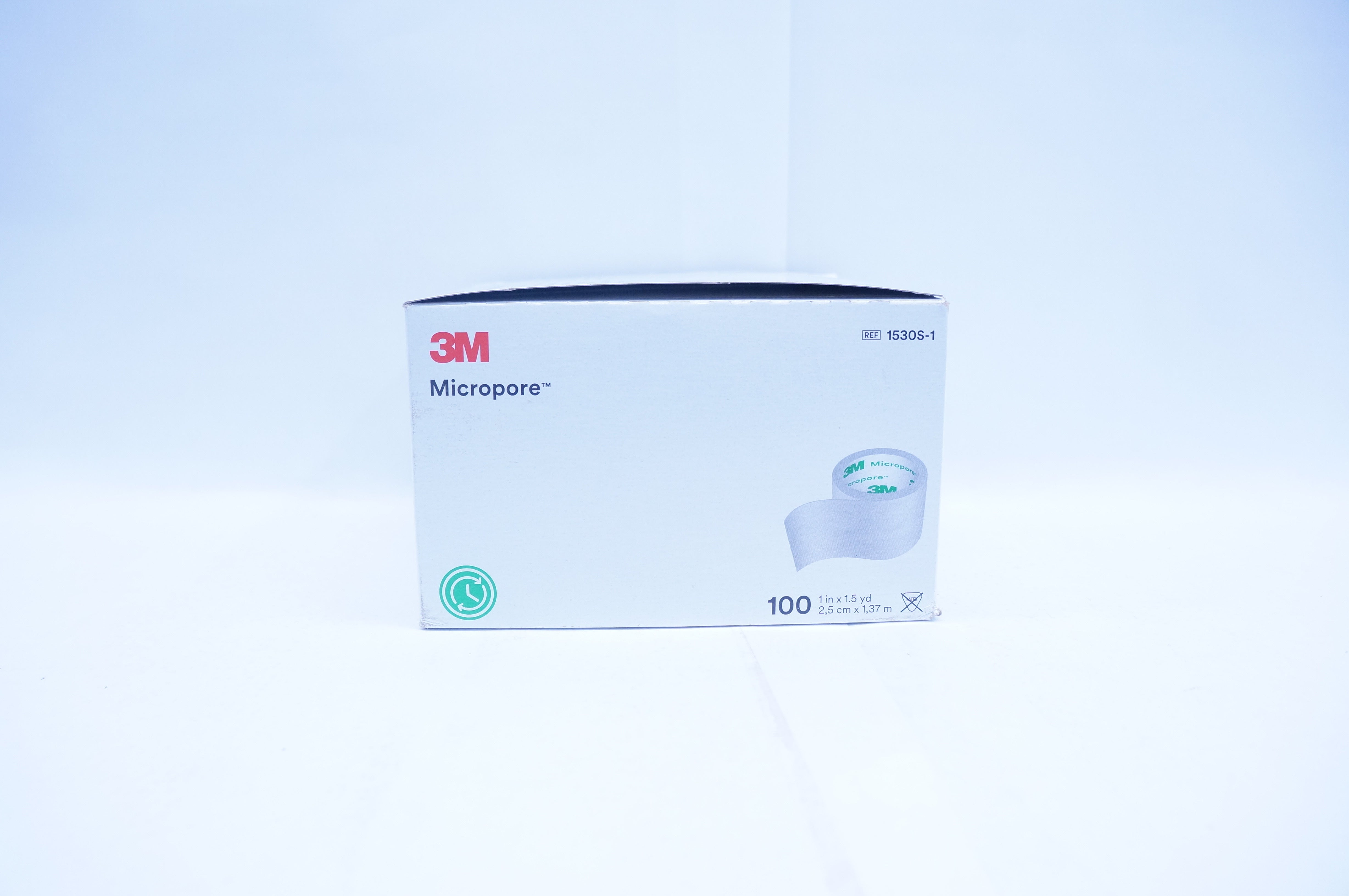 3M 1530S-1 Micropore Surgical Tape 1inch x 1.5yd. - Box of 100