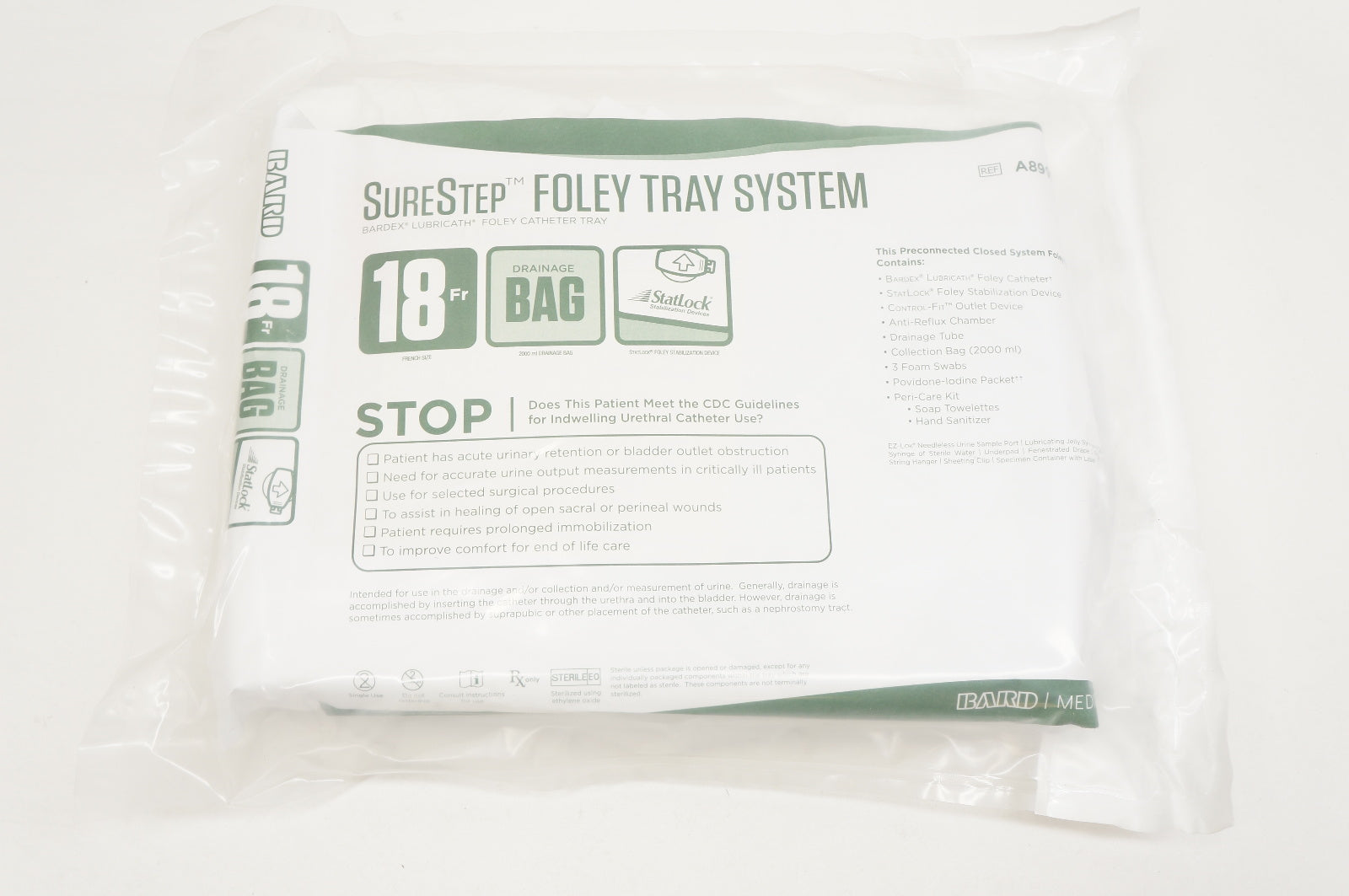 Bard A899918 Foley Tray System 18Fr.