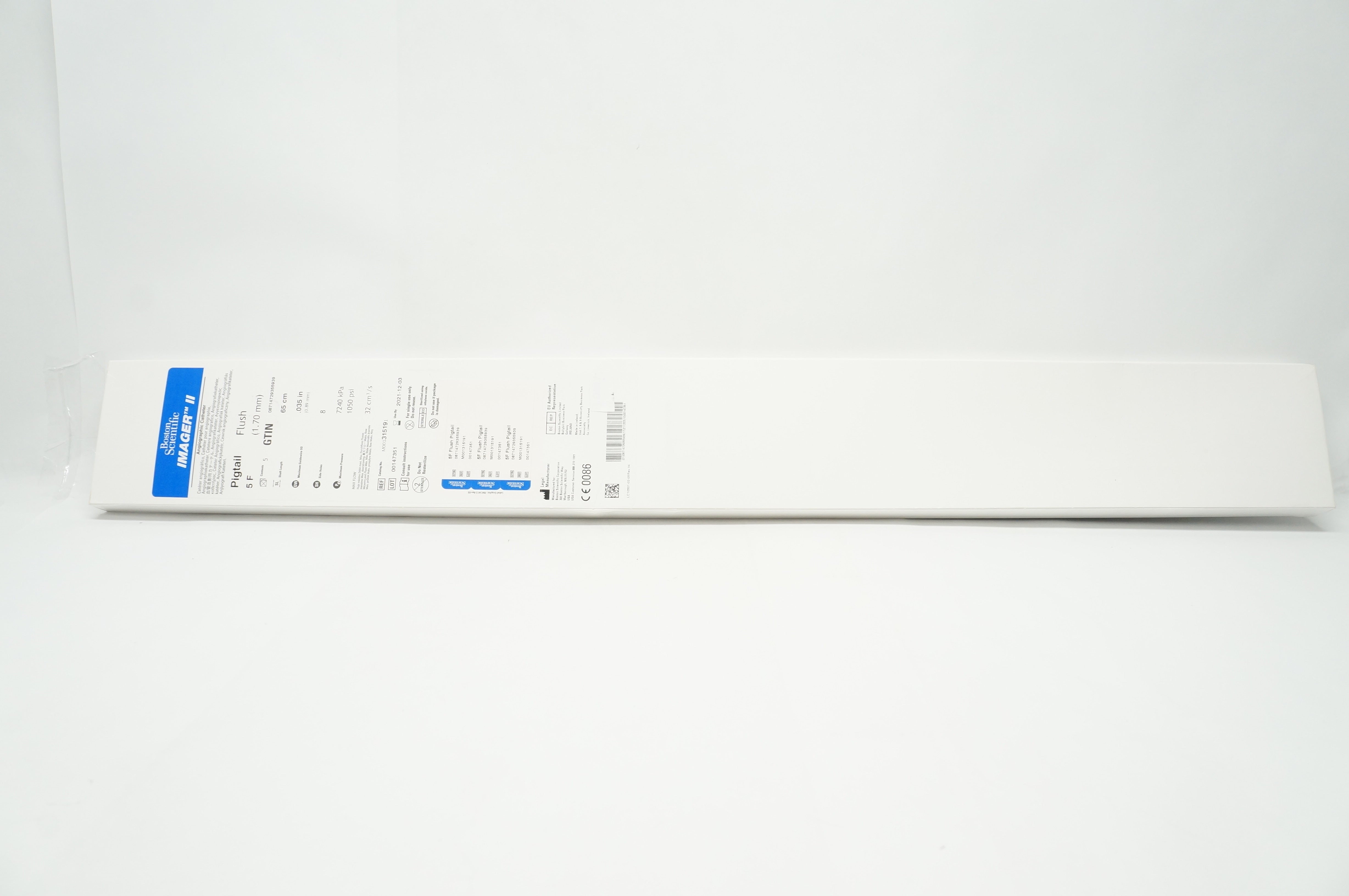 Boston Scientific 31519 Imager II Autographic Cath Pigtail Flush 7Fx65cm-Box of5