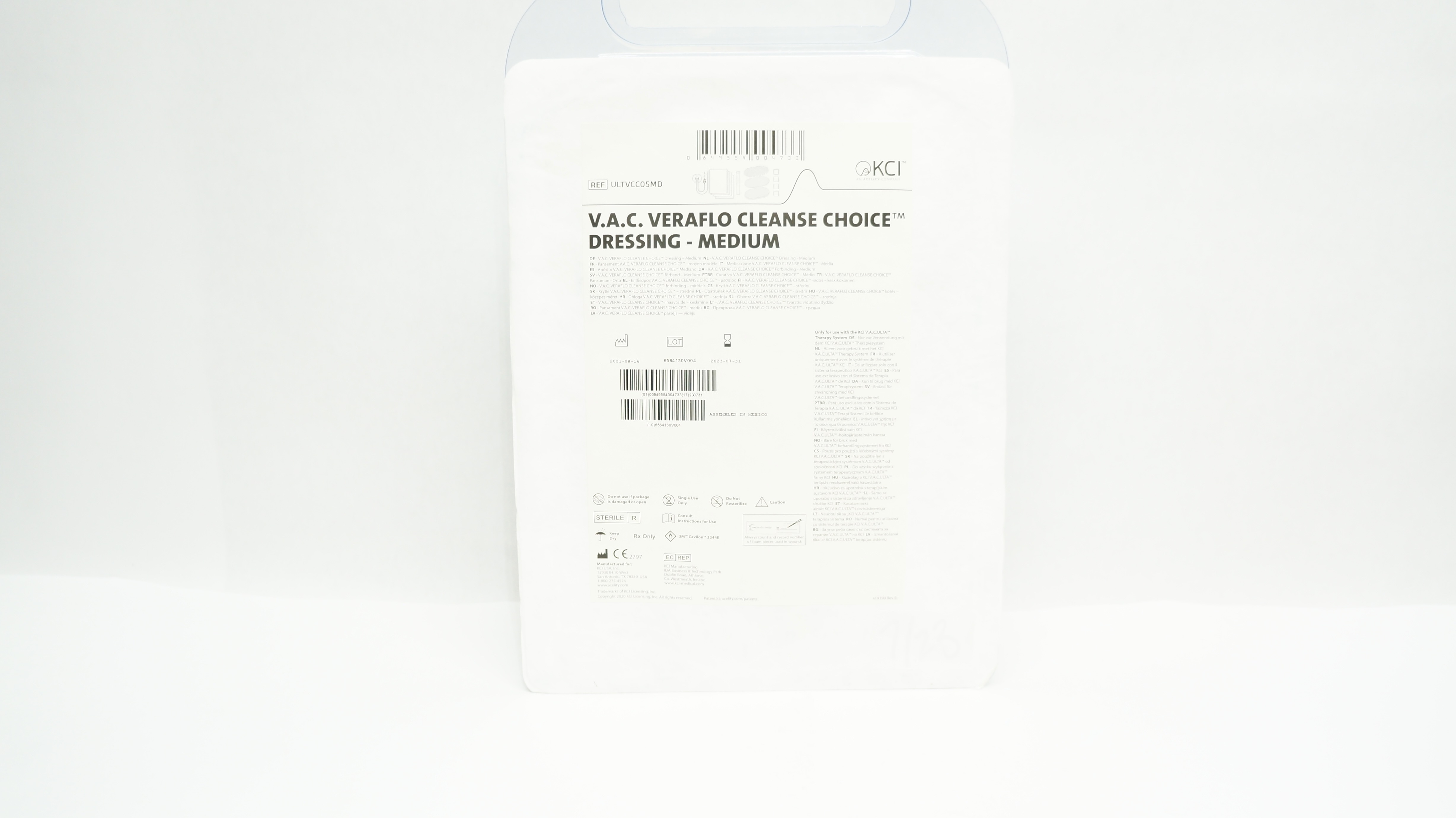 KCI ULTVCC05MD Acelity V.A.C. Veraflo Cleanse Choice Dressing, Medium (x)