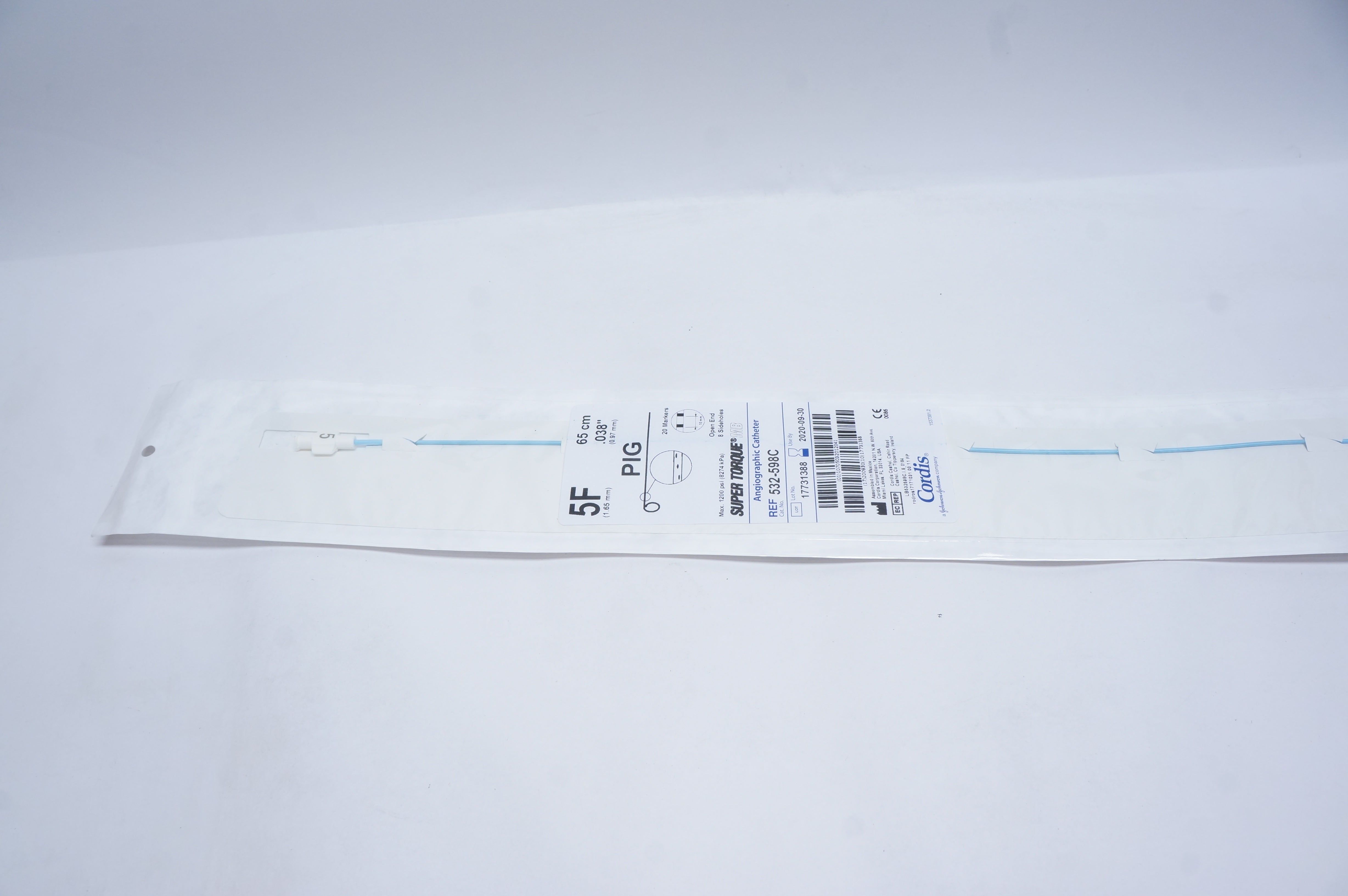 Cordis 532-598C SUPER TORQUE Angiographic Cath. 5F x 0.038inch