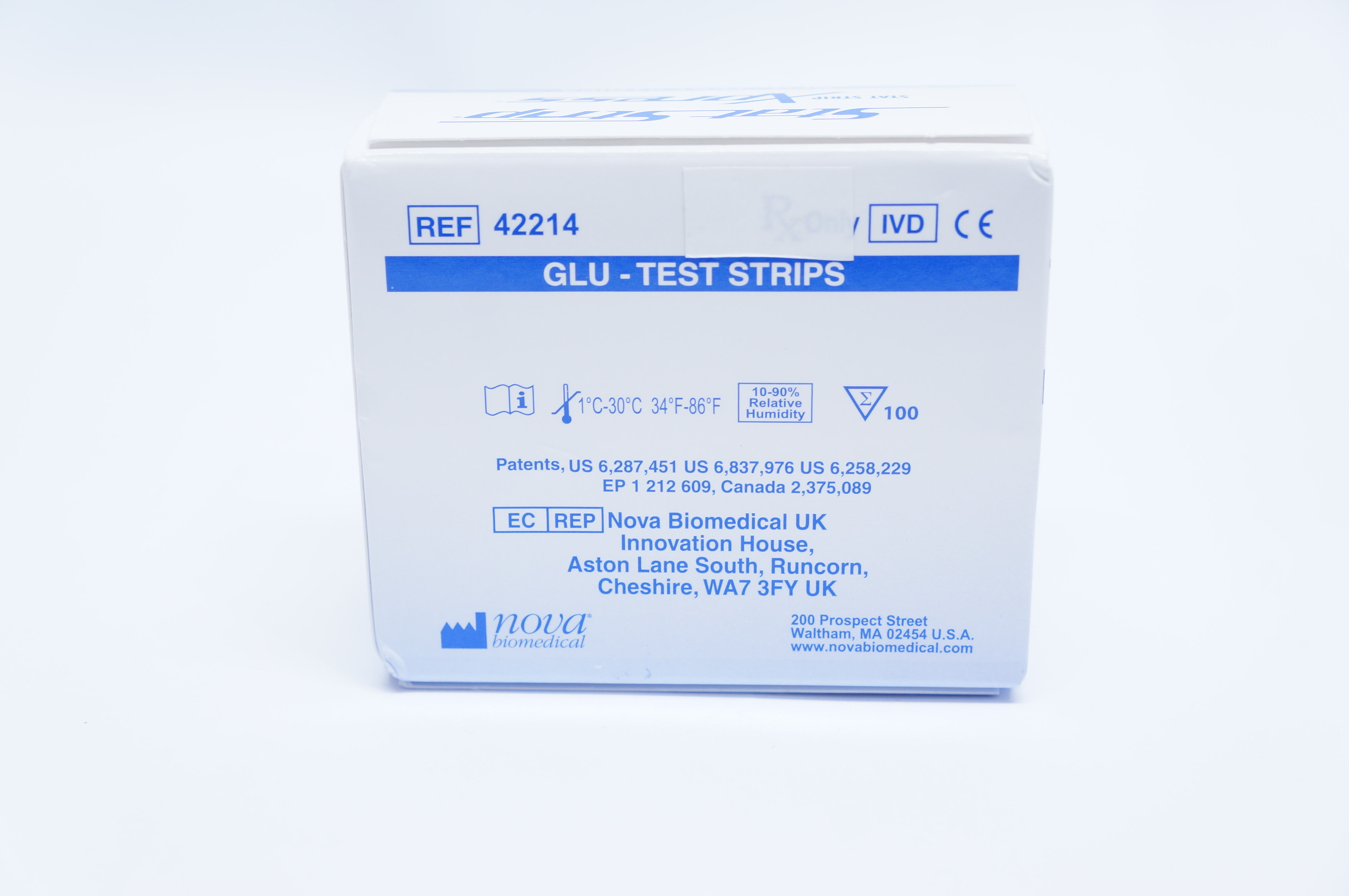 Nova Biomedical 42214 Stat Strip Xpress Glu-Test Strips