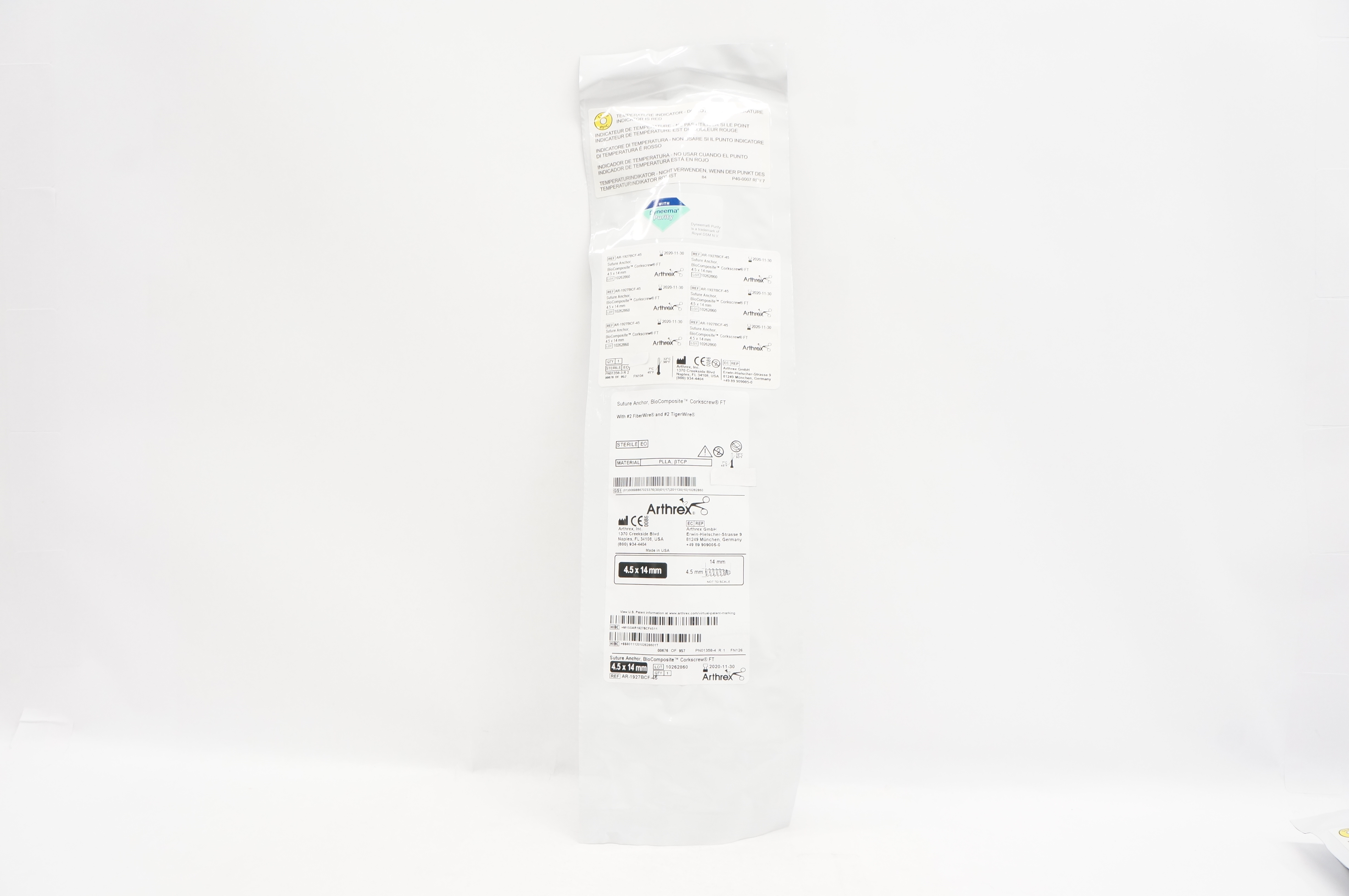 Arthrex AR-1927BCF-45 Stre Anchor BioComposite Corkscrew FT  4.5 x 14mm (x)