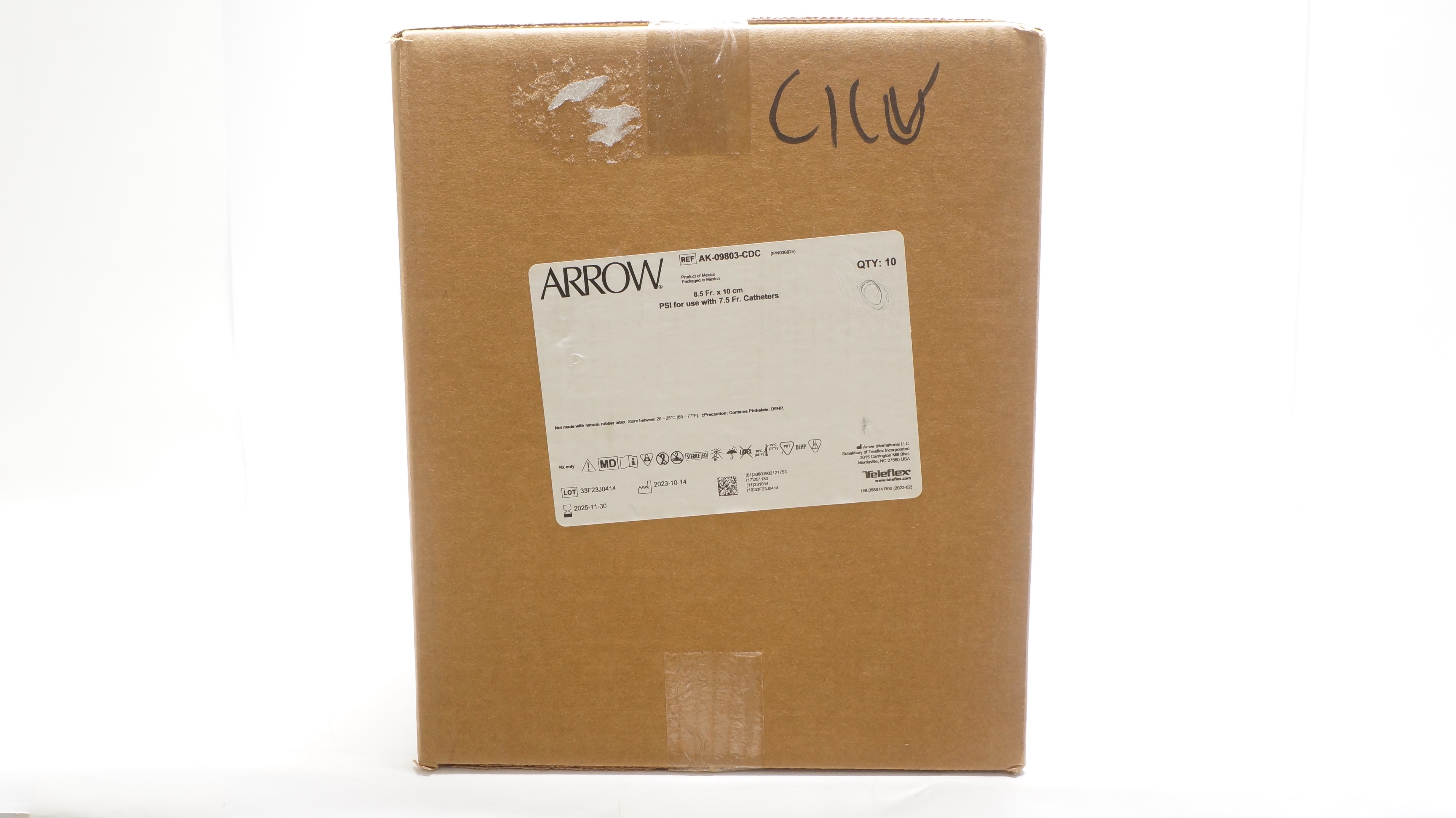 Arrow AK-09803-CDC PSI For Use W/ 7.5 Fr. Cath., 8.5Fr x 10cm (x) - Box of 10