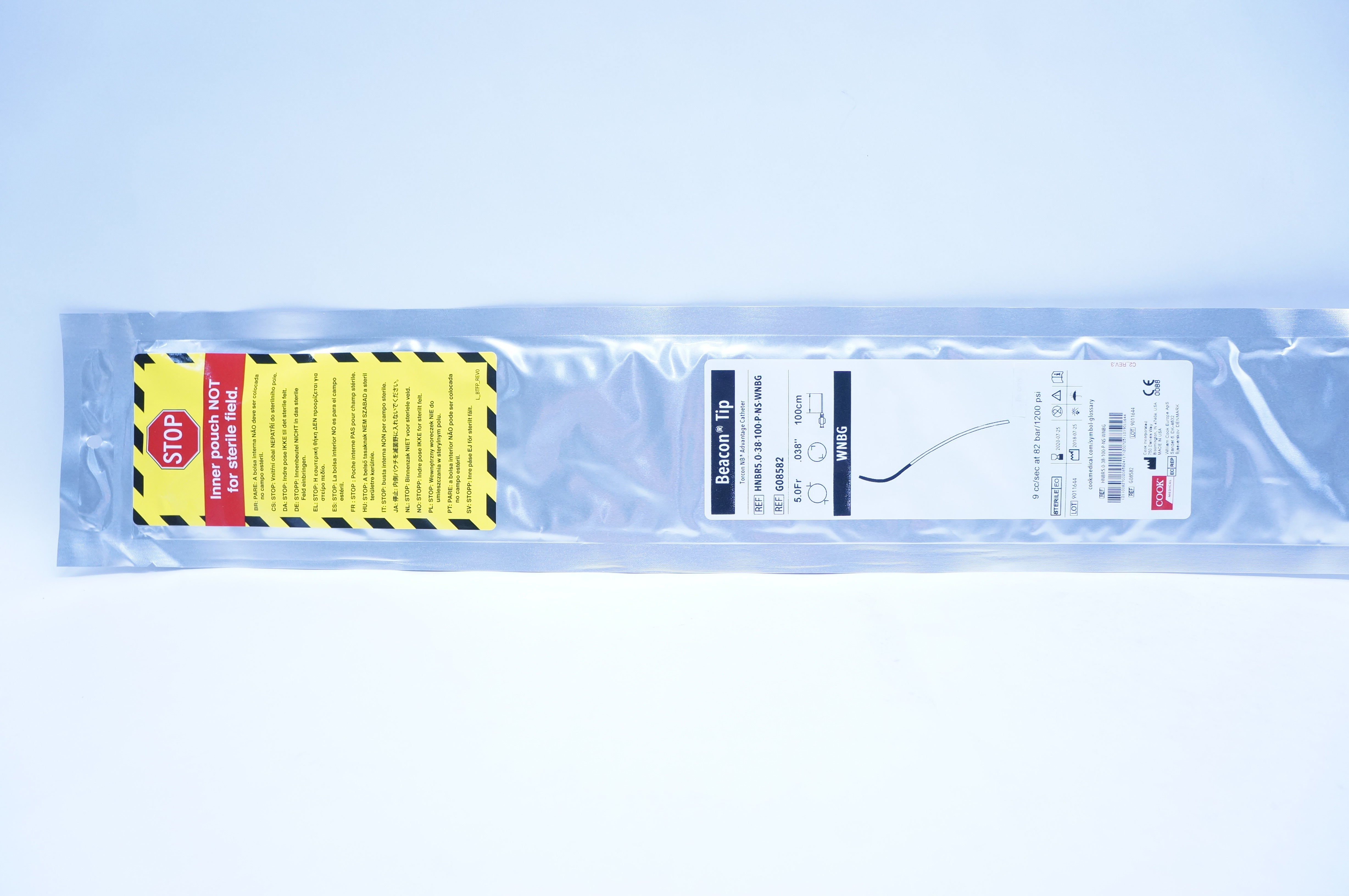 Cook Medical G08582 WNBG Beacon Tip Advantage Cath. 5Fr. x .038inch x 100cm (x)