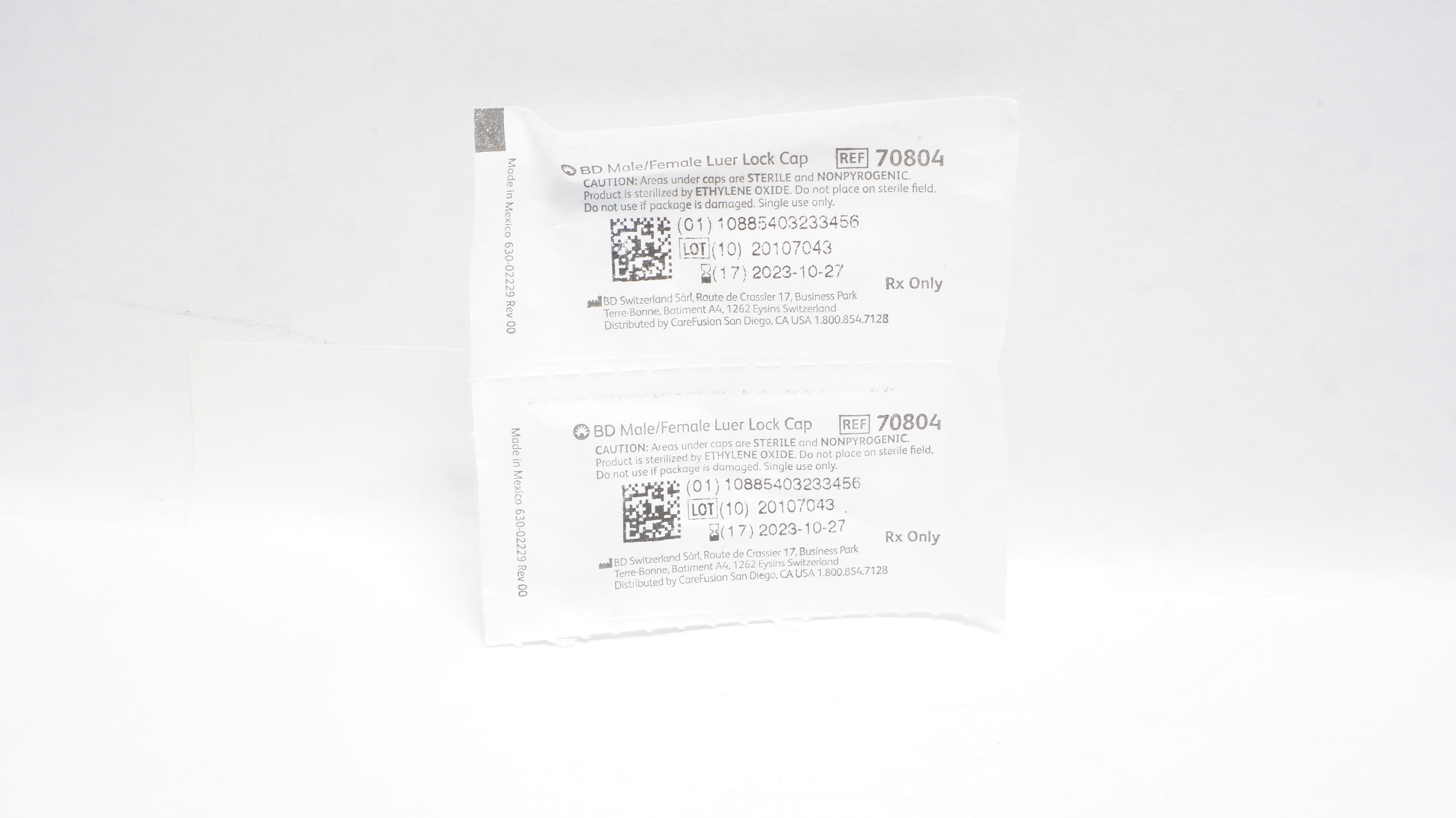 BD 70804 Male/Female Luer Lock Cap (x) - Pack of 2