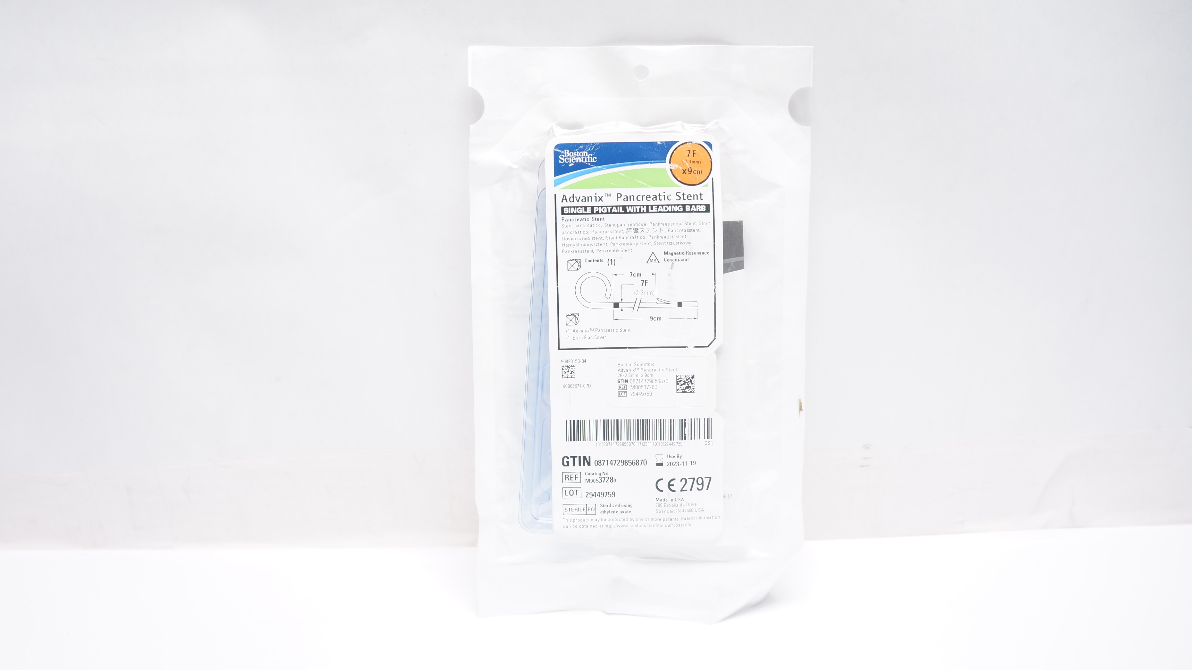 Boston Scientific M00537280 Advanix Pancreatic Stnt 7F x 9cm (x)