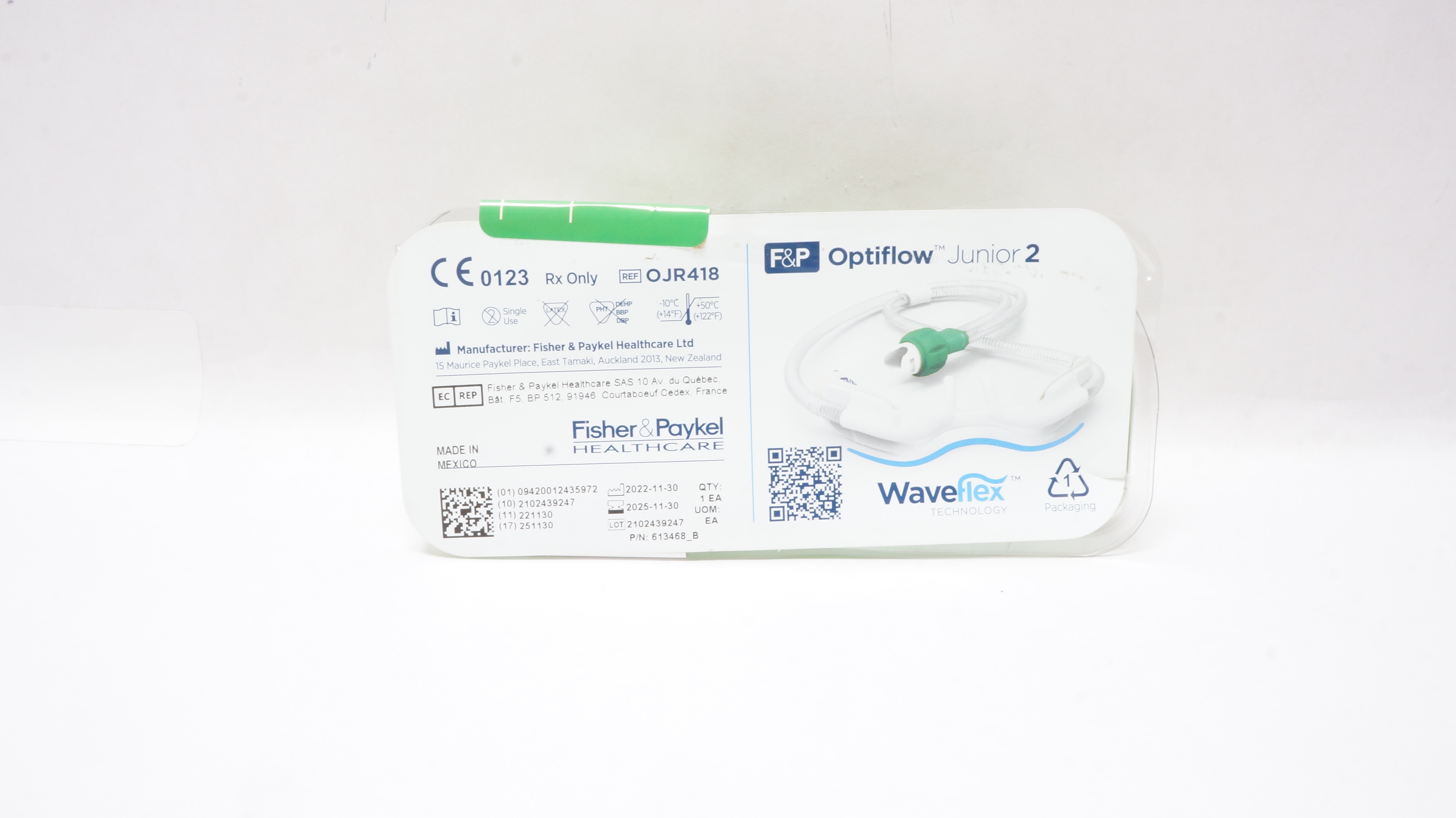Fisher&Paykel OJR418 Optiflow Junior 2 Nasal Cannula XL, WaveFlex Technology
