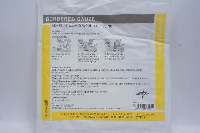 Medline MSC3266 Bordered Gauze 6inch x 6inch Dressing