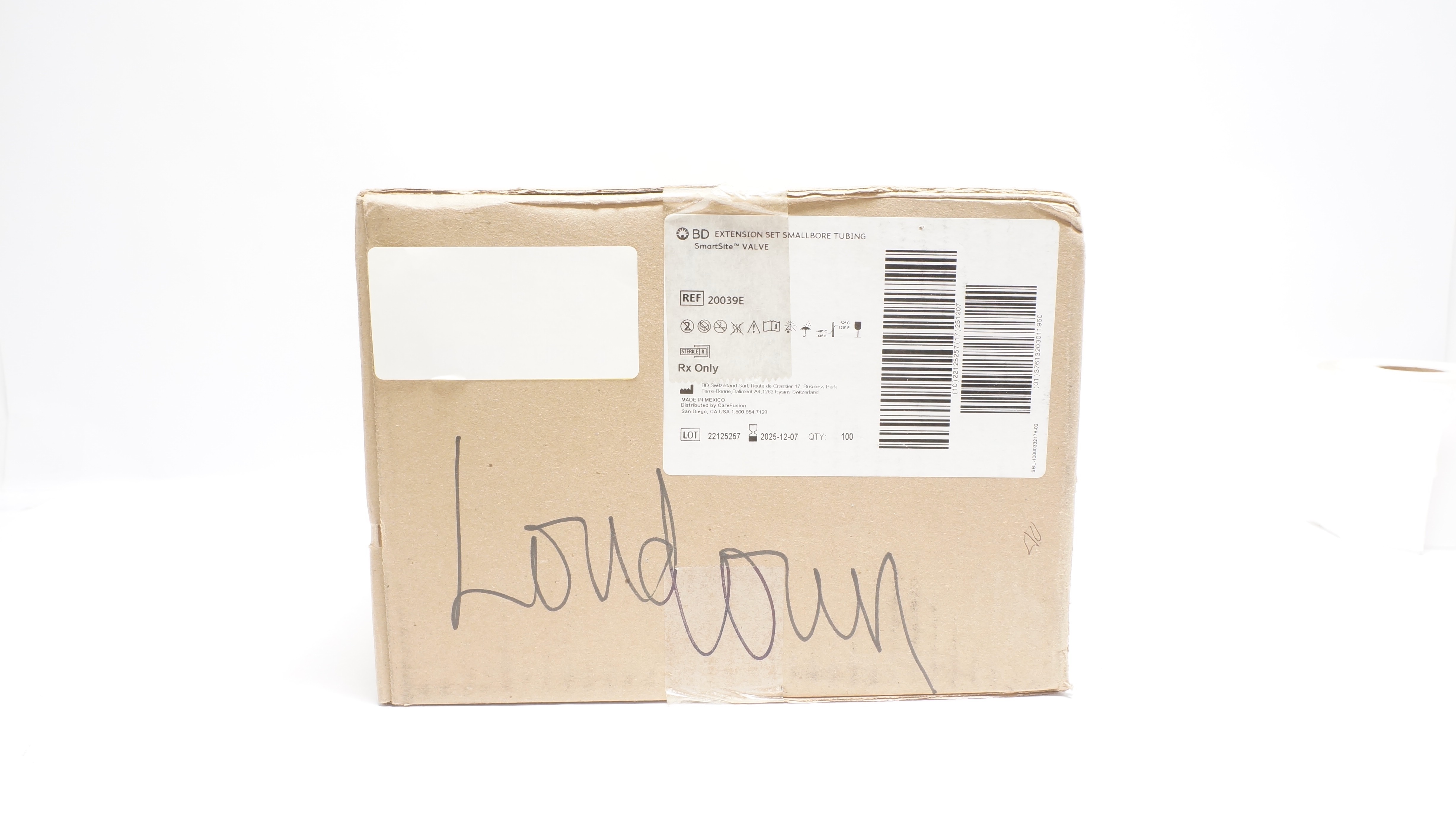 BD 20039E SmartSite Valve Extension Set Smallbore Tubing - Box of 100