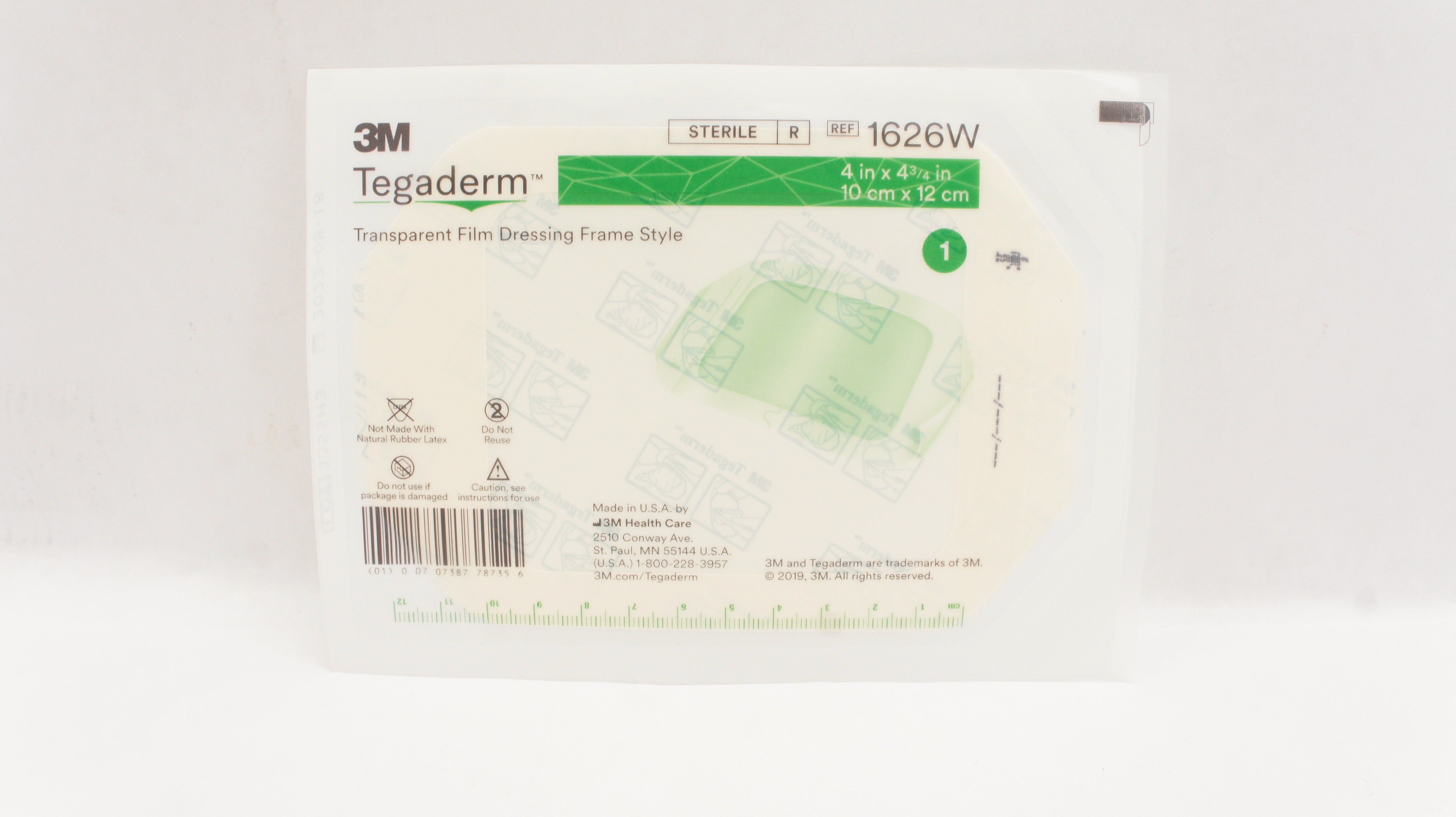 3M 1626W Tegaderm Transparent Film Dressing Frame Style 4 x 4 3/4inch (x)
