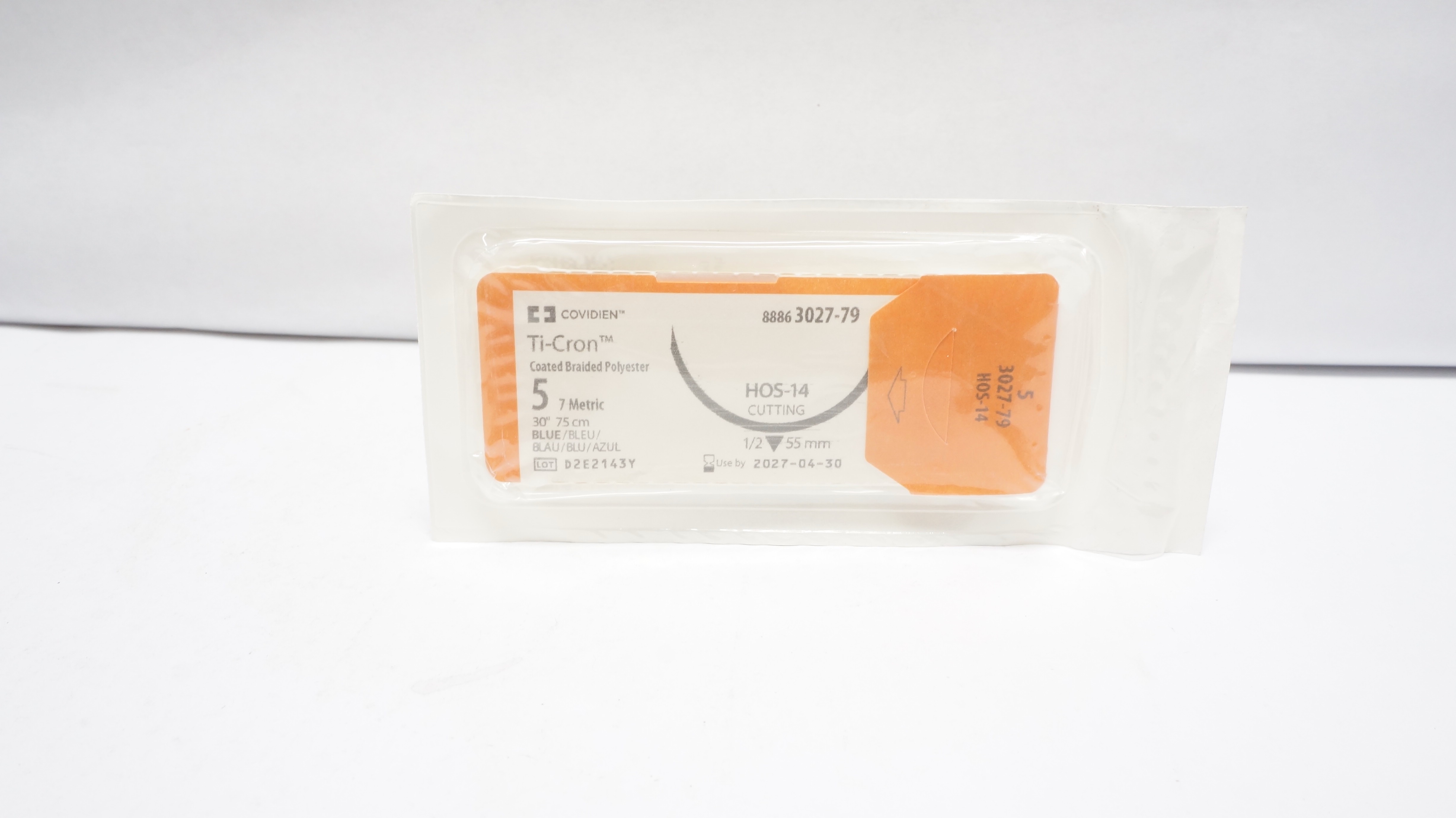 Covidien 3027-79 5 Ti-Cron Coated Braided Polyester 30inch, HOS-14