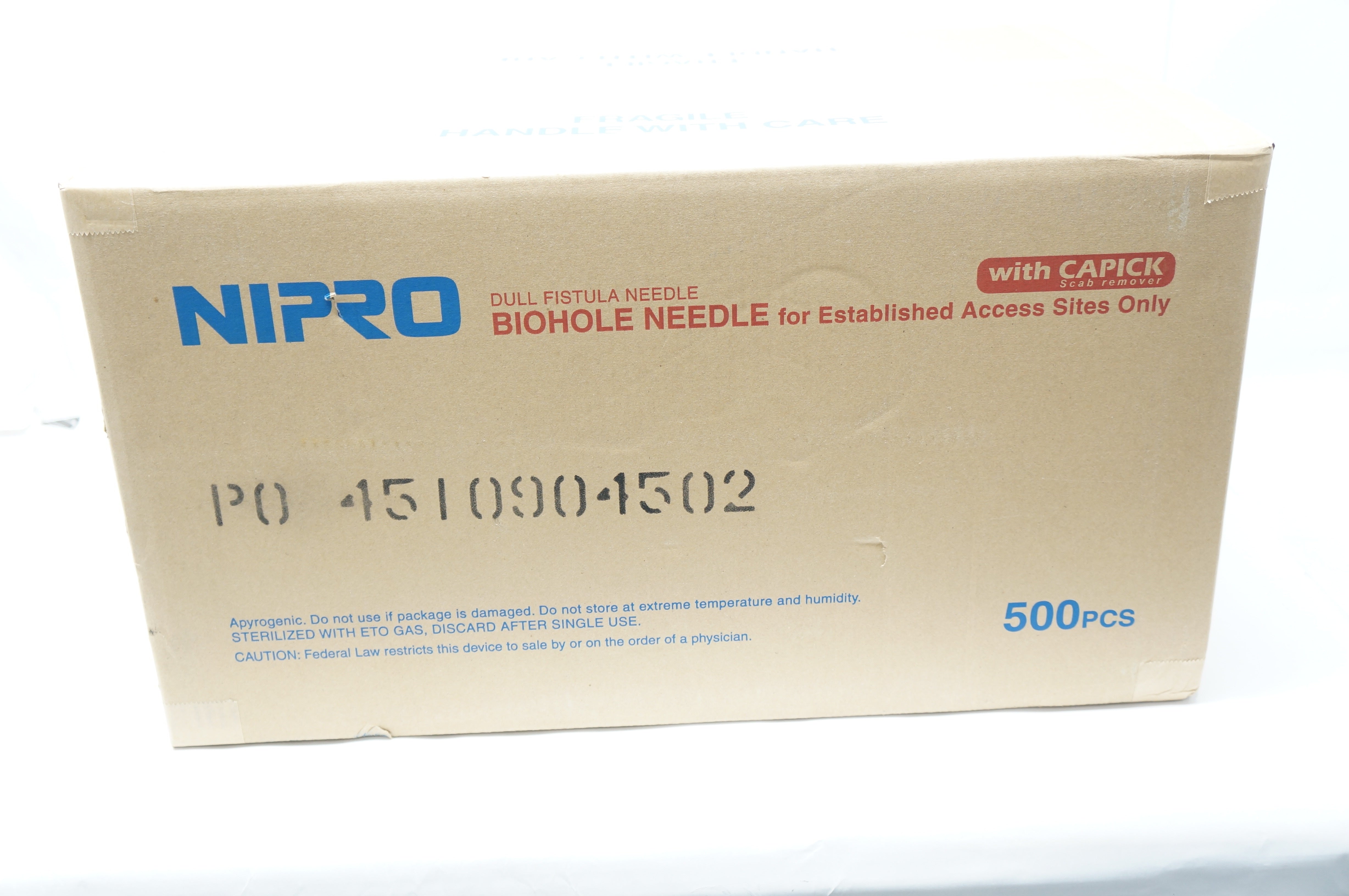 Nipro FD+152530BC-CAP Biohole Ndle with Capick 15G x 1inch - Case of 500