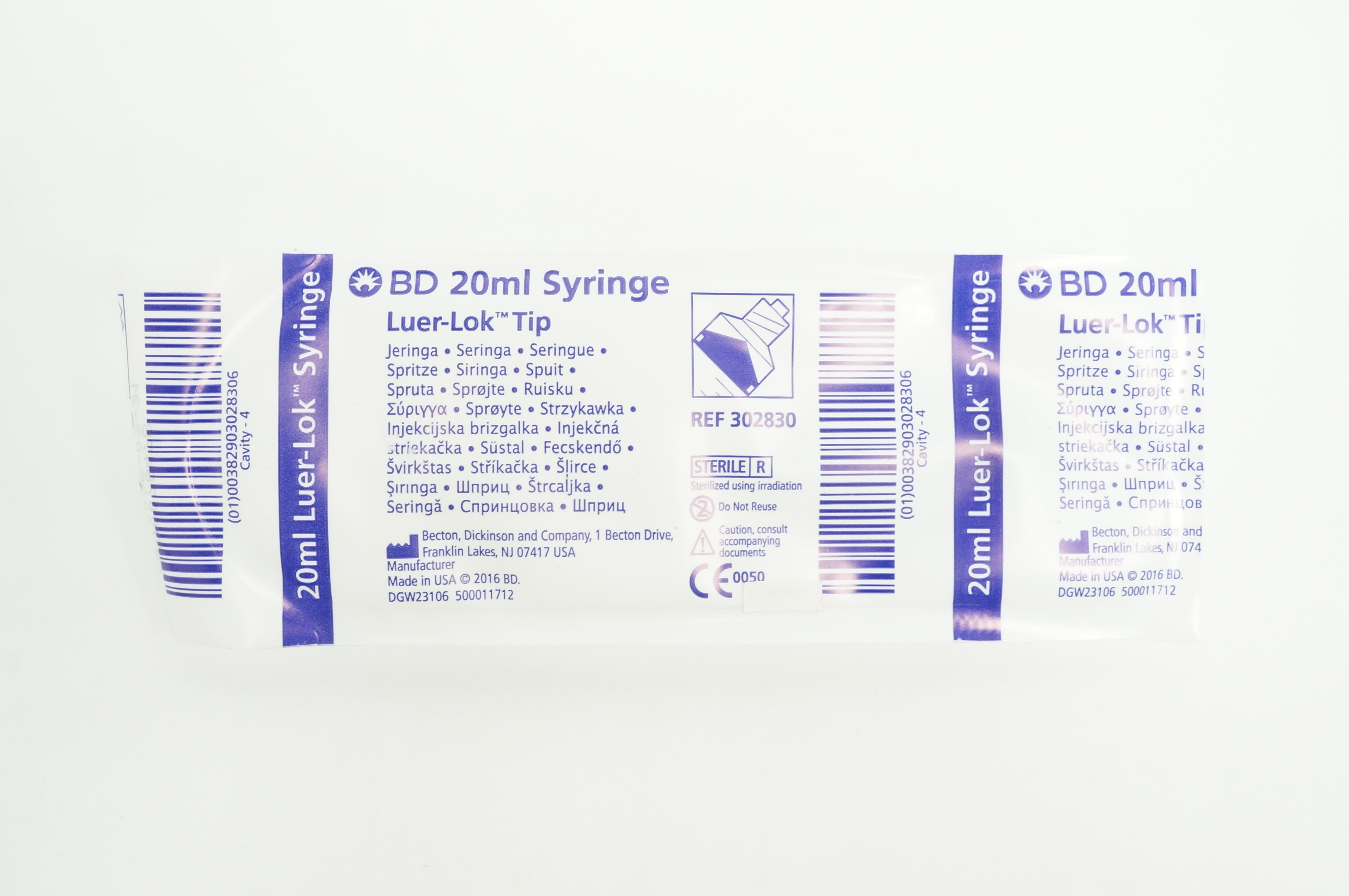 BD 302830 Luer-Lok Tip 20ml Syringe