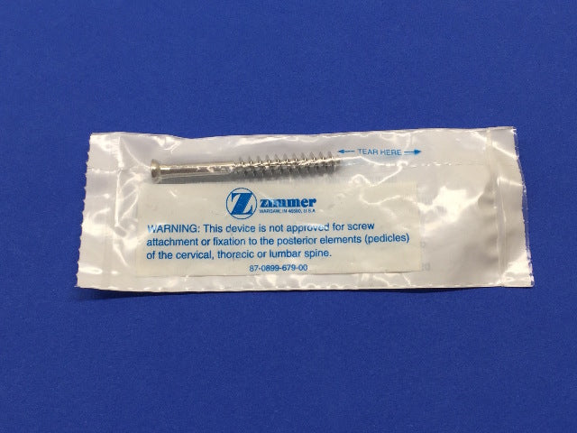 Zimmer 2347-25-60 Cancellous Bone Screw Partially Theaded Hex Head 6.5mm x 60mm