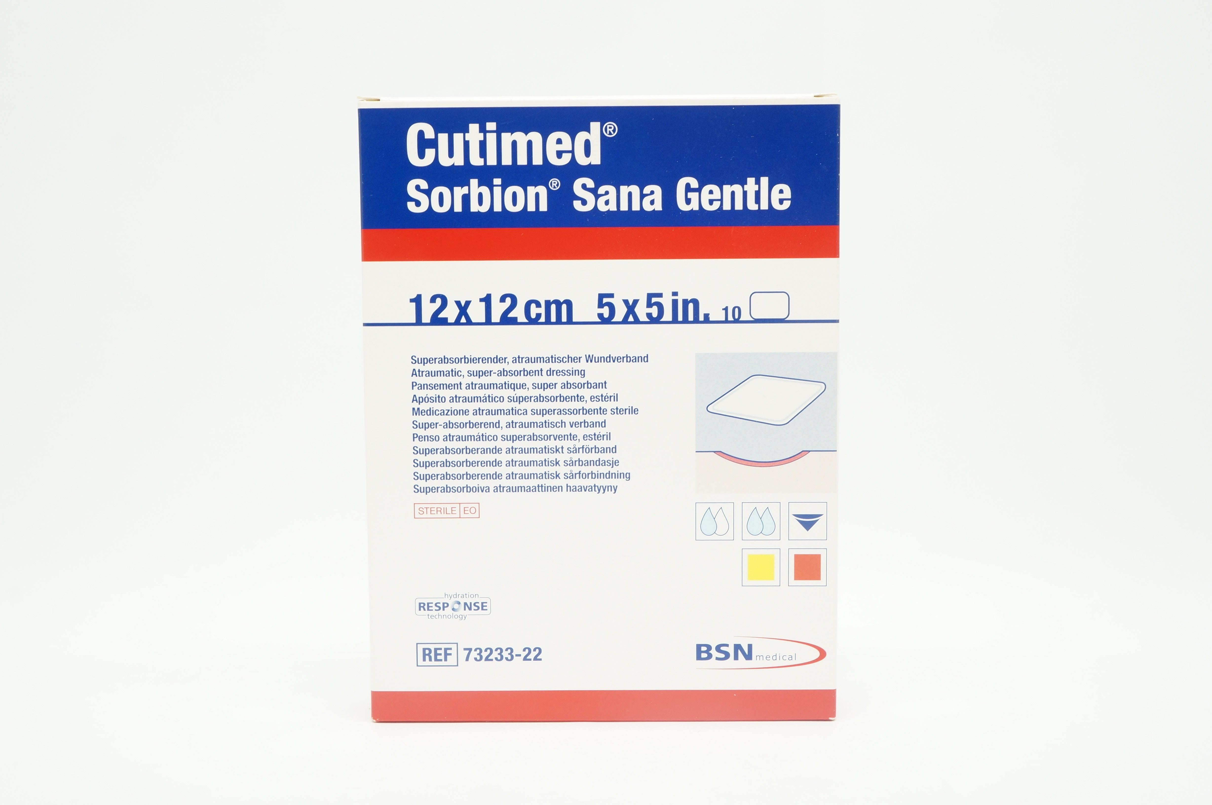 BSN Medical 73233-22 Cutimed Sorbion Sana Gentle 5 x 5inch - Box of 10