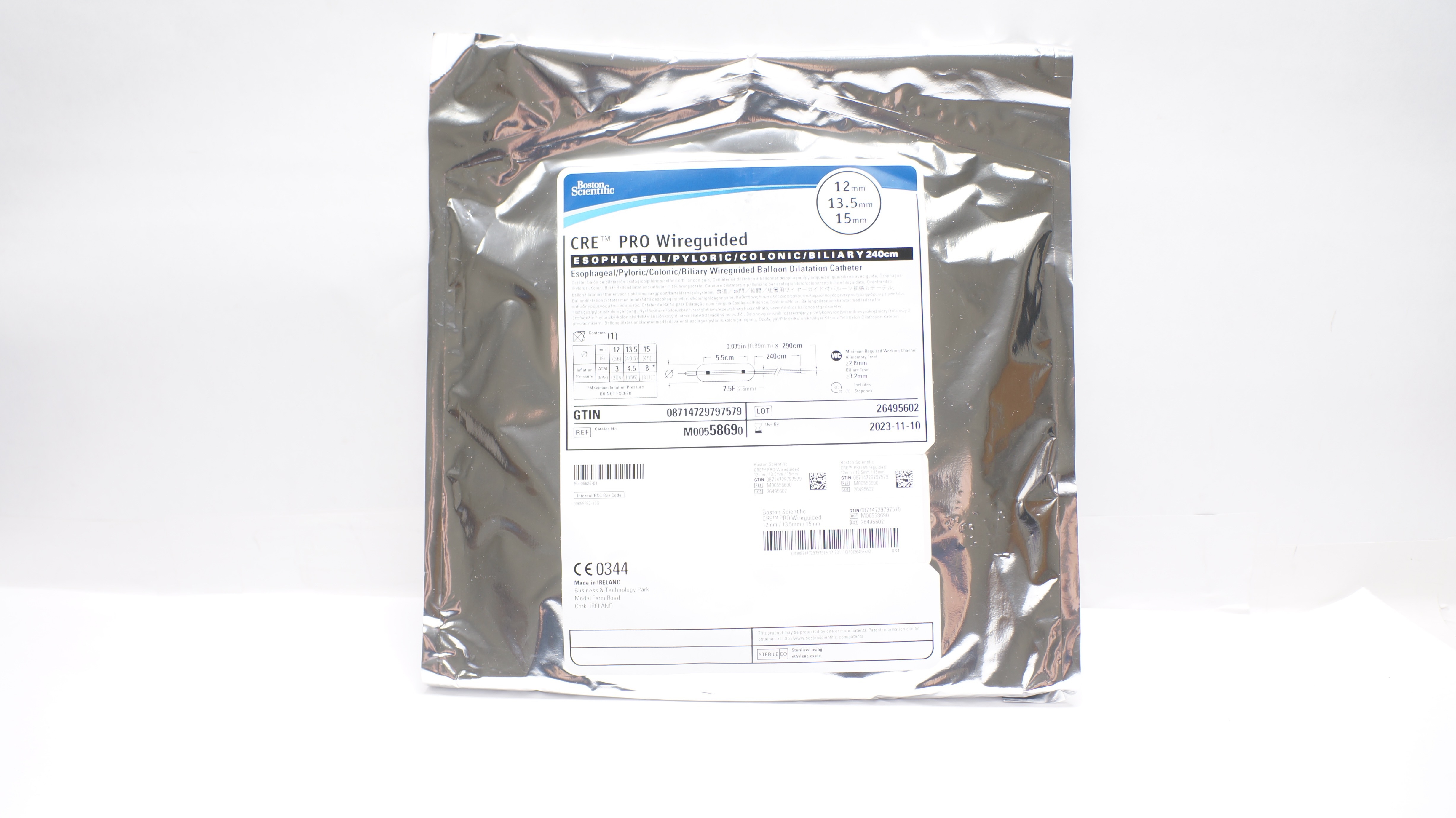 Boston Scientific M00558690 Wireguided Dilatation Cath. 12 x 13.5 x 15mm (x)