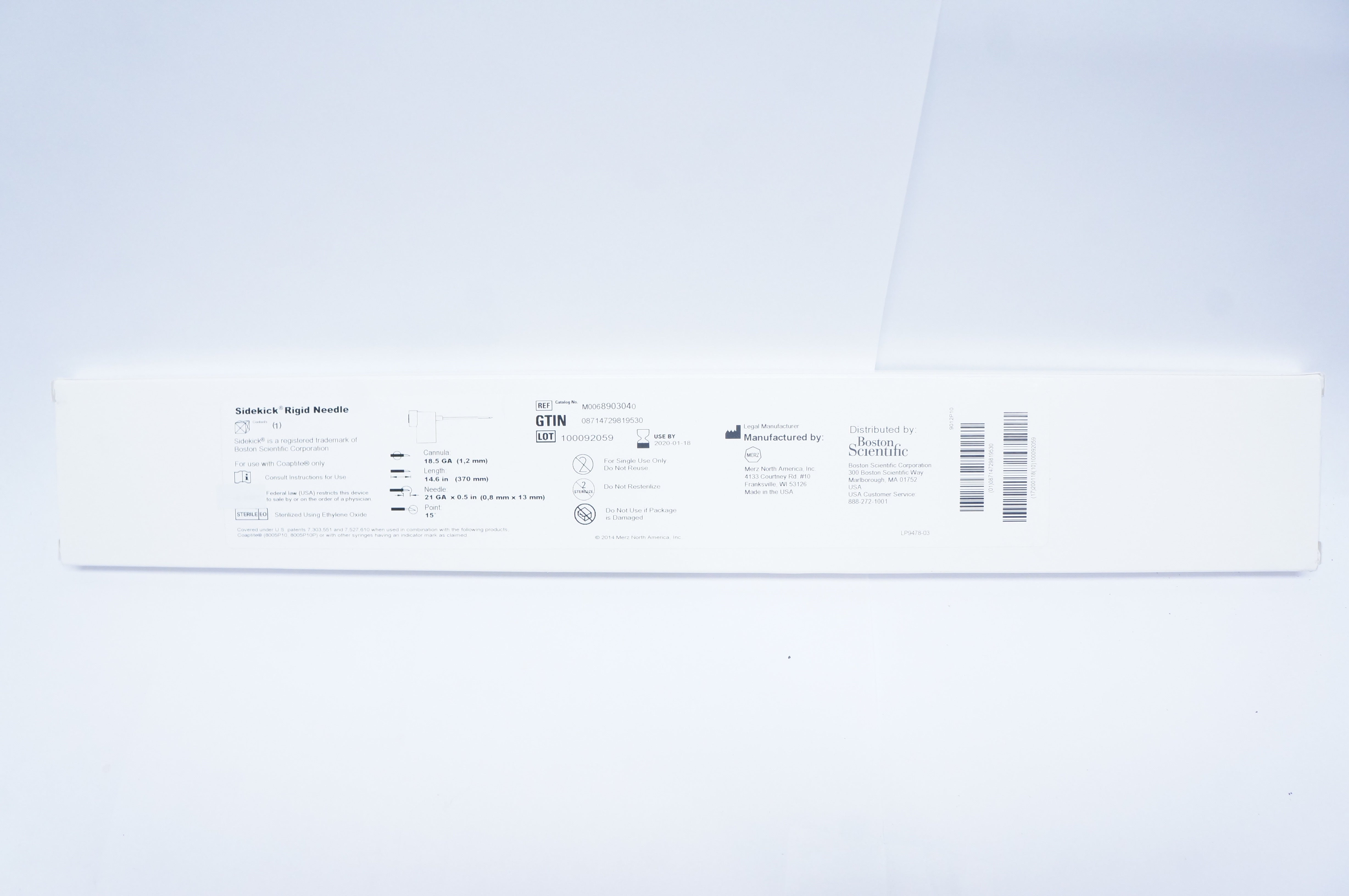 Boston Scientific 890304 Sidekick Rigid Ndle 18.5Ga x 14.6inch (x)