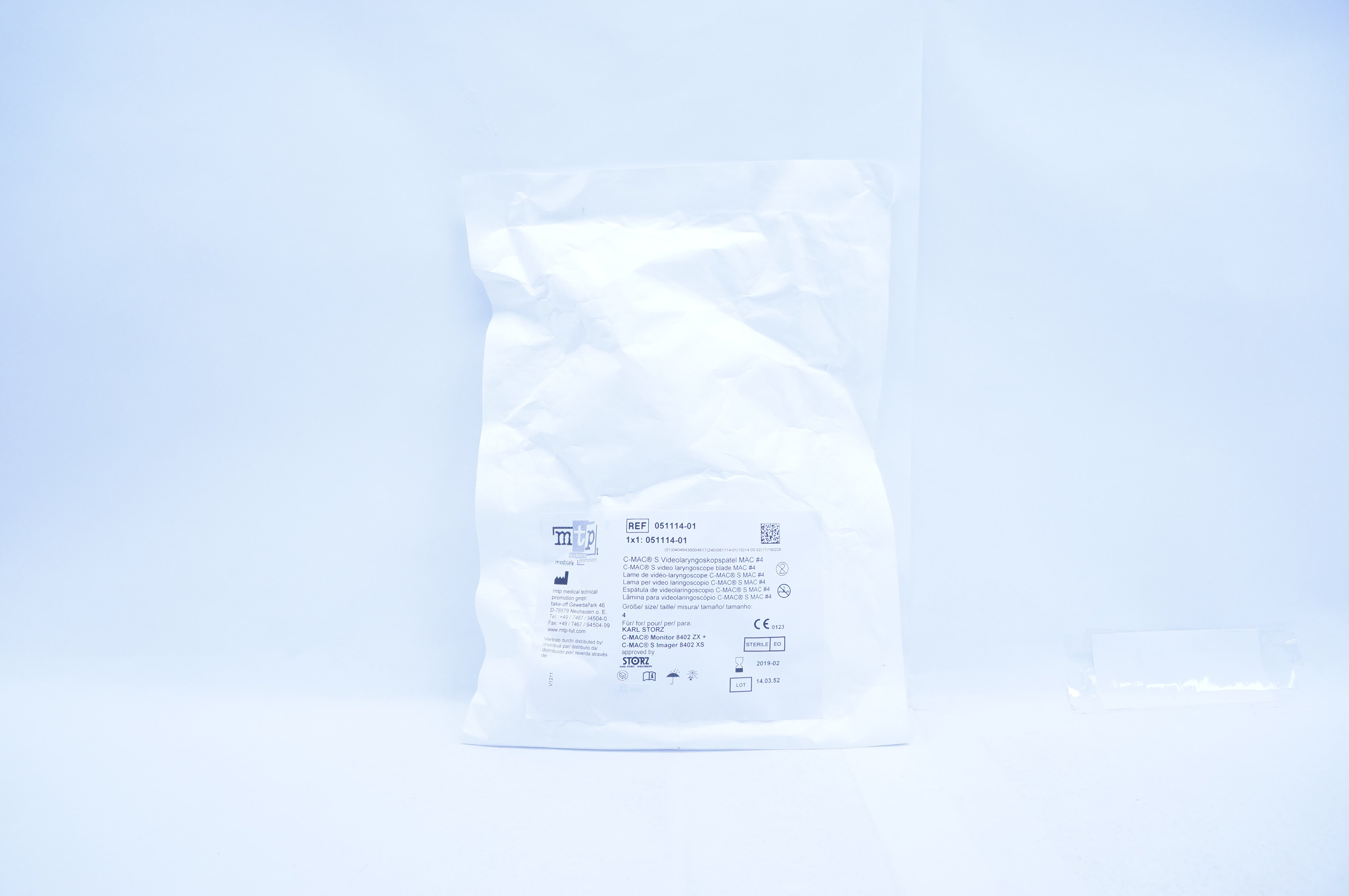 MTP 051114-01 C-MAC S Video Laryngoscope Blade MAC #4 (x)