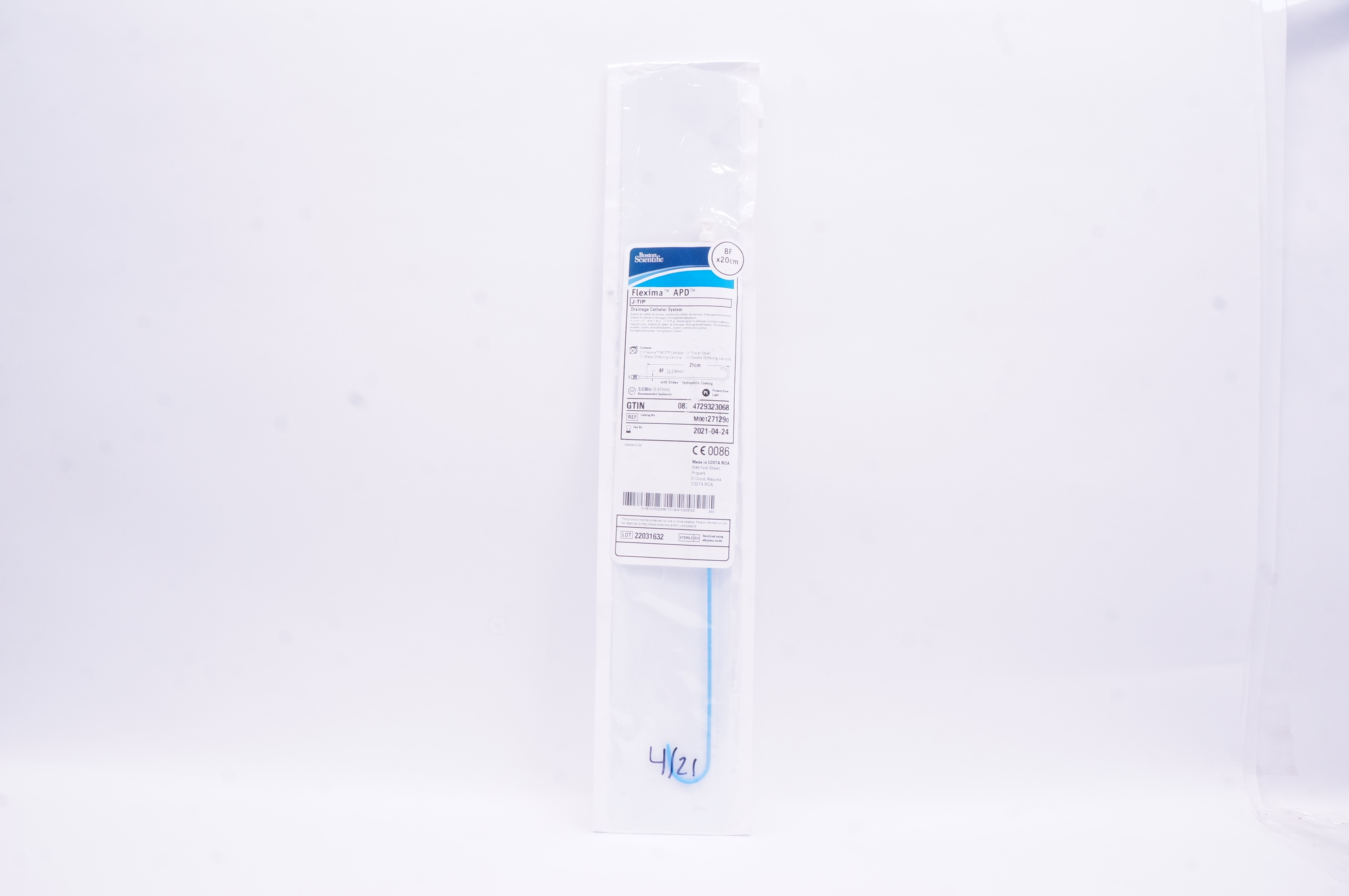 Boston Scientific 27129 Flexima APD J-Tip Drainage Catheter System 8F x 20cm (x)