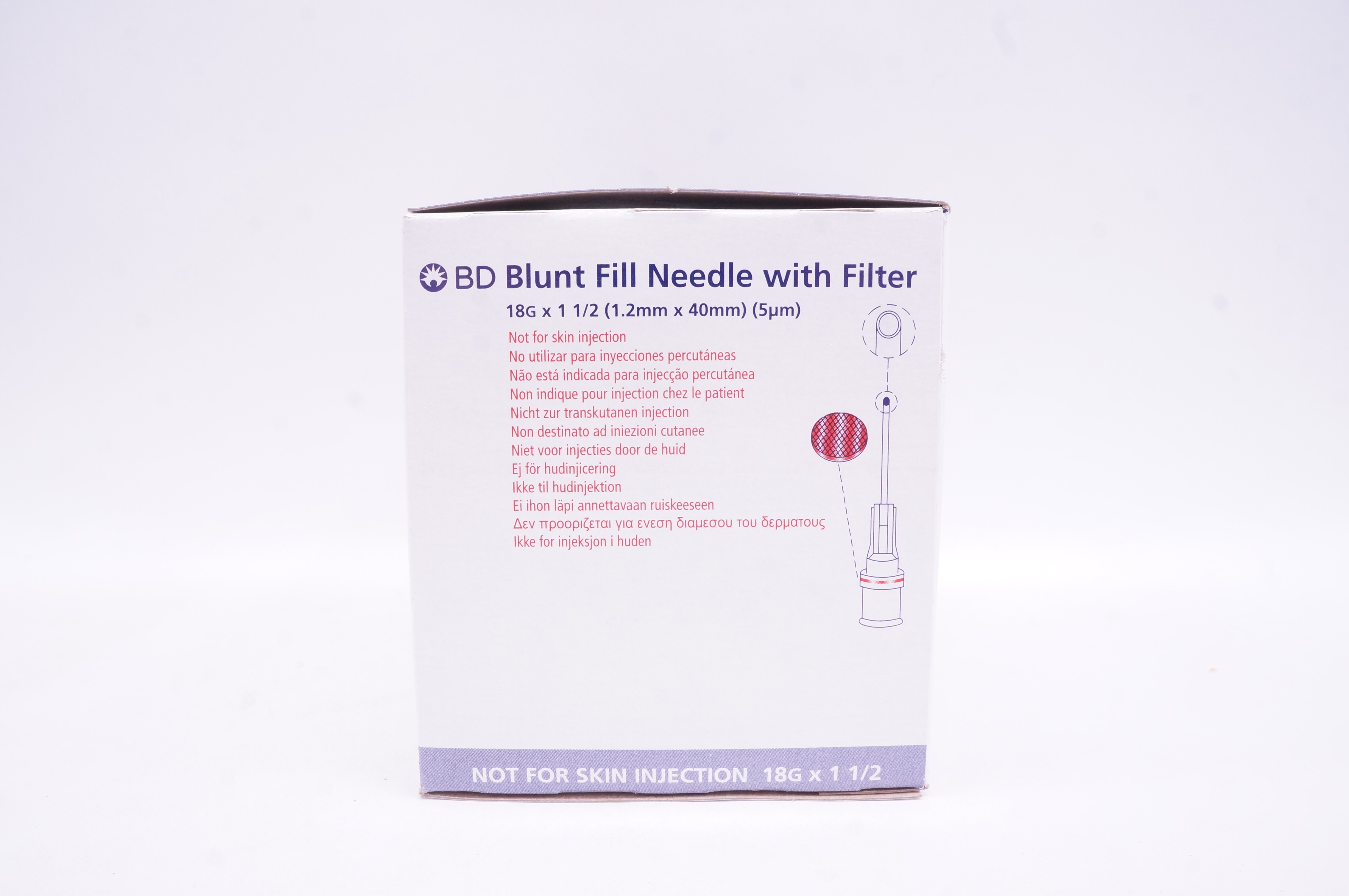BD 305211 Blunt Fill Ndle with Filter 18G x 1 1/2 inch - Box of 100