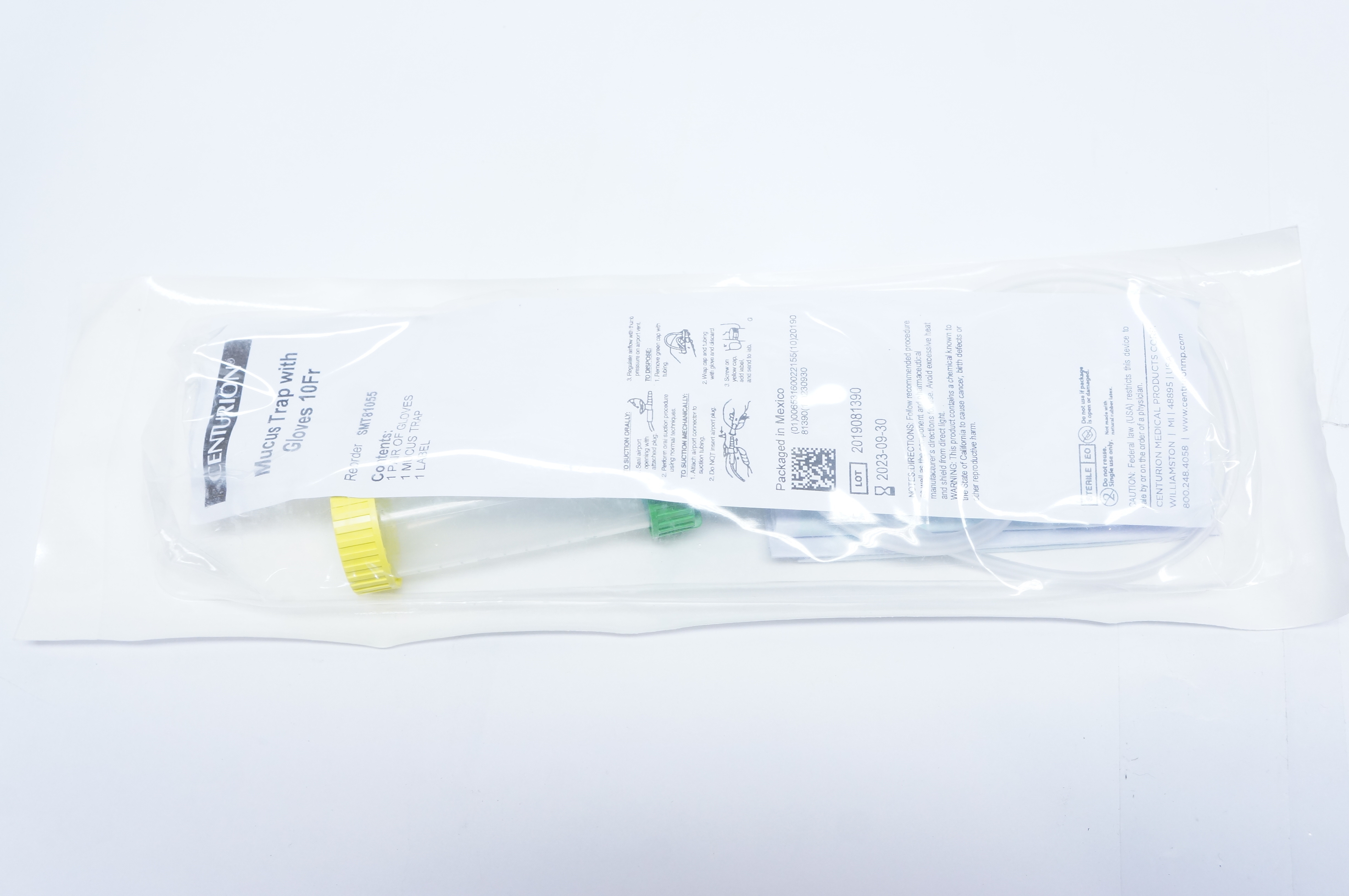 Centurion SMT81055 Mucus Trap with Gloves 10Fr.