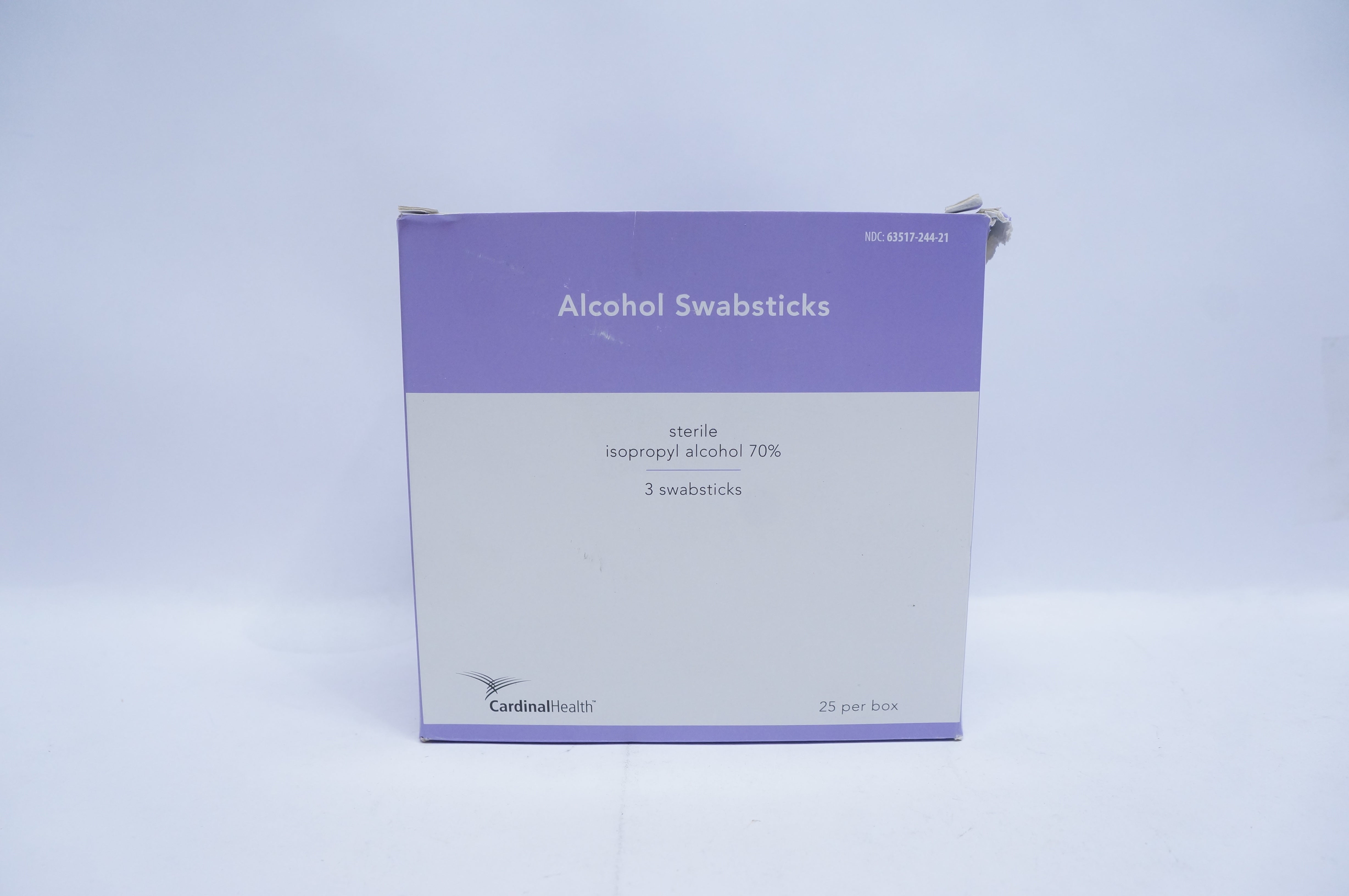 Cardinal Health AS-APSWBT Alcohol Swabsticks Sterile Isopropyl 70% (x)-Box of 25