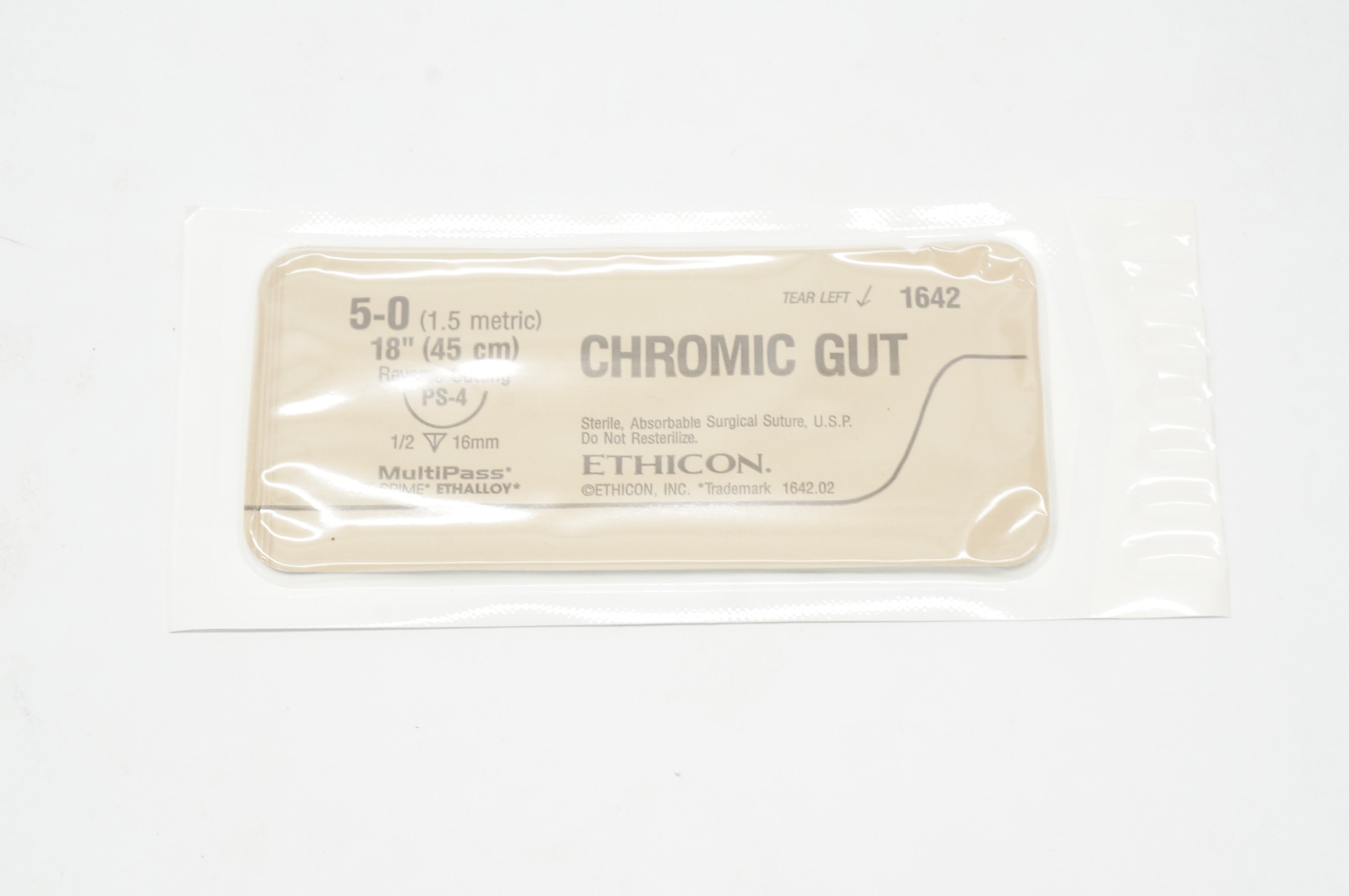 Ethicon 1642 5-0 Chromic Gut PS-4 18inch (x)