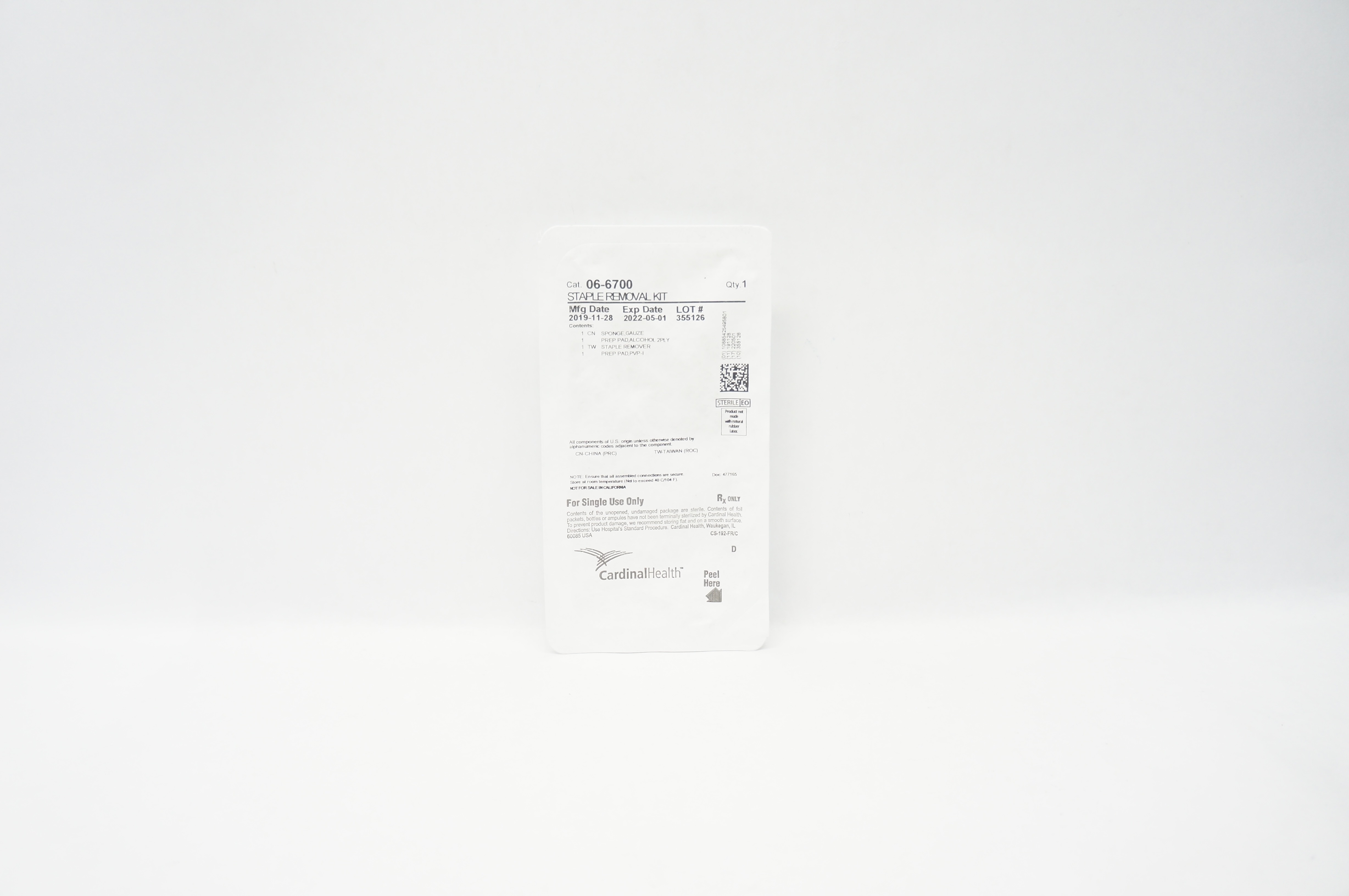 Cardinal Health 06-6700 Sterile Staple Removal Kit (x)