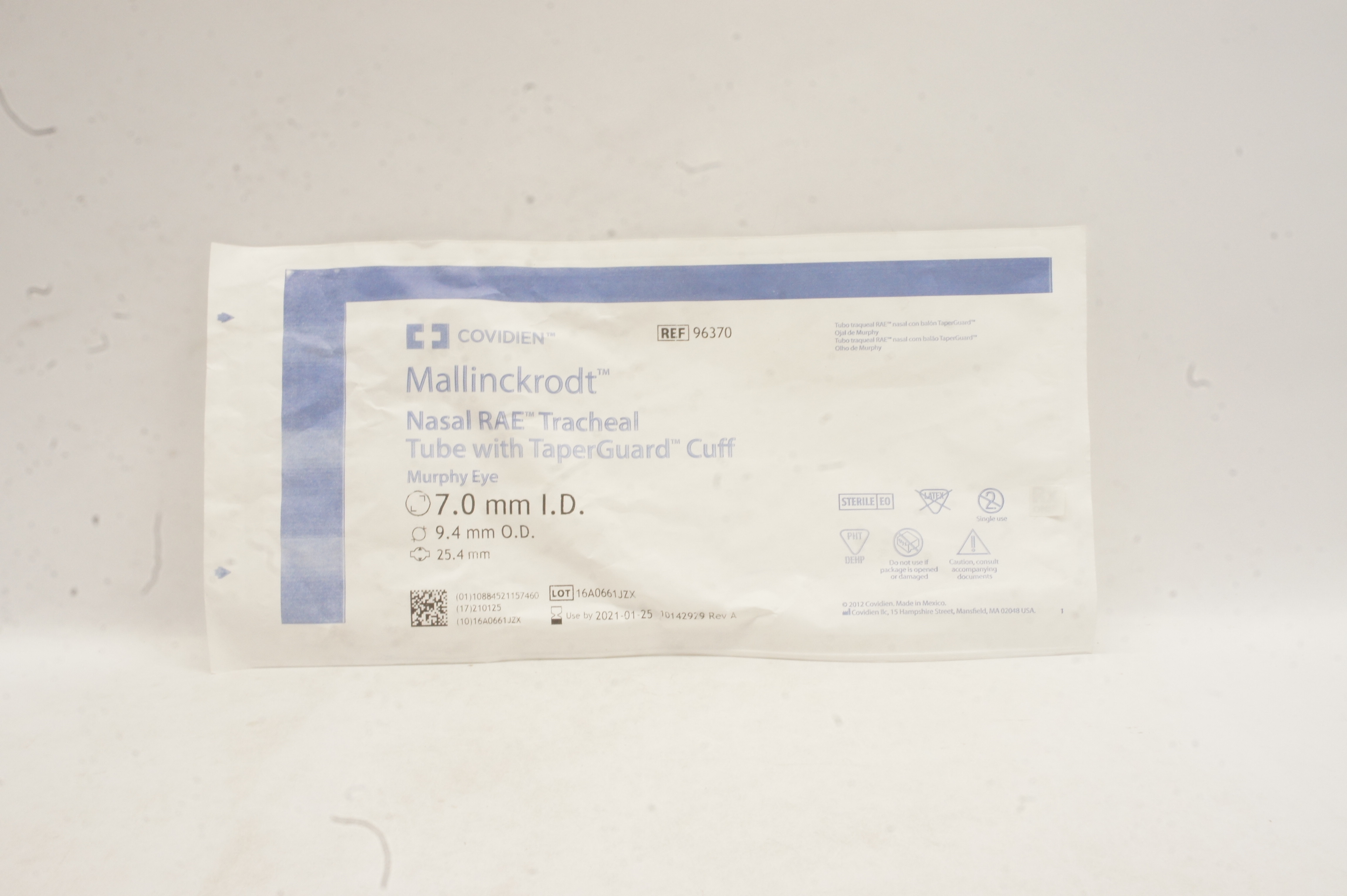 Covidien 96370 Mallinckrodt Nasal RAE Tracheal Tube 7.0mm ID x 9.4mm OD (x)