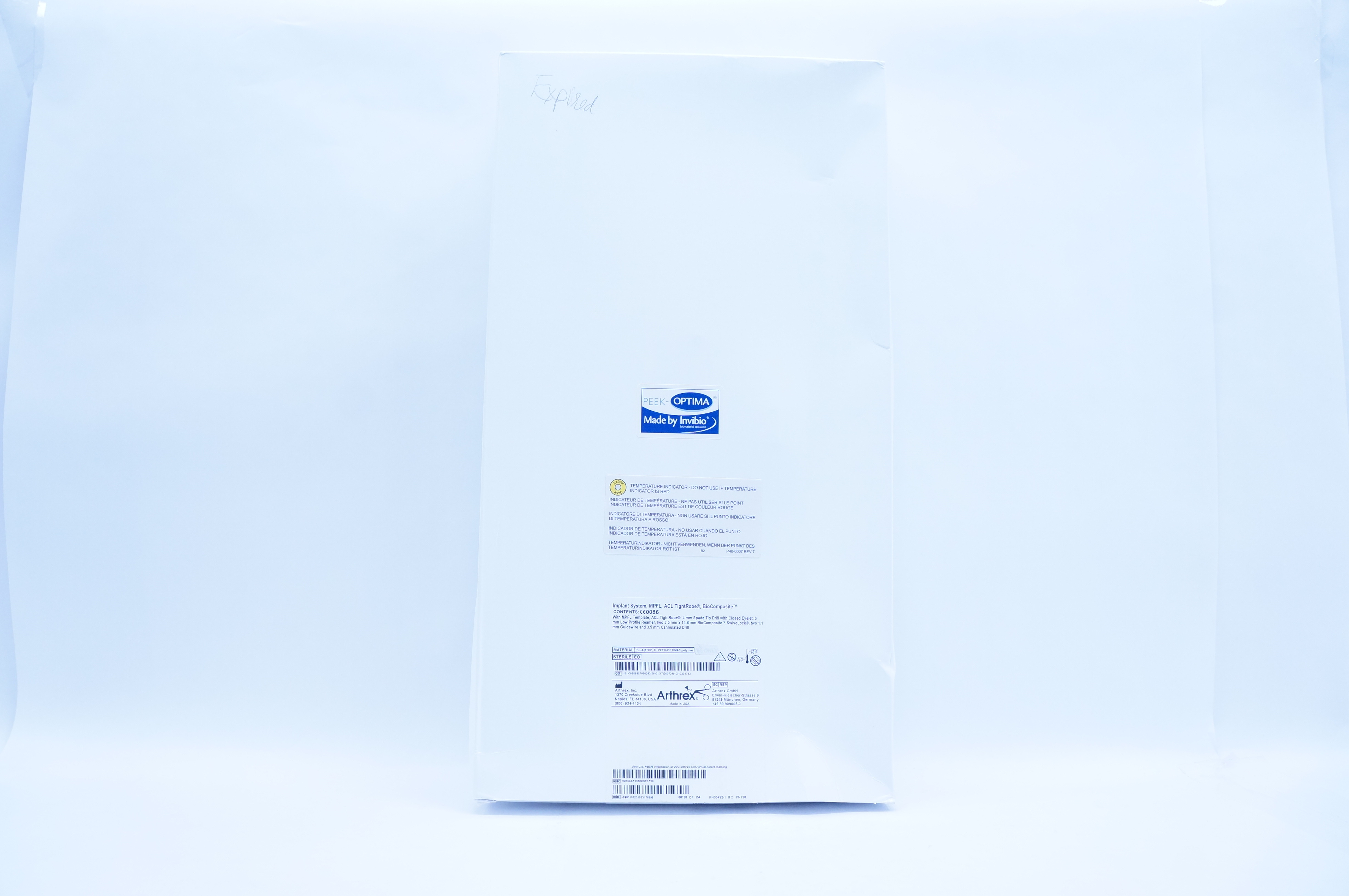 Arthrex AR-1360CST-CP Implant System, MPFL, ACL TightRope, BioComposite (x)