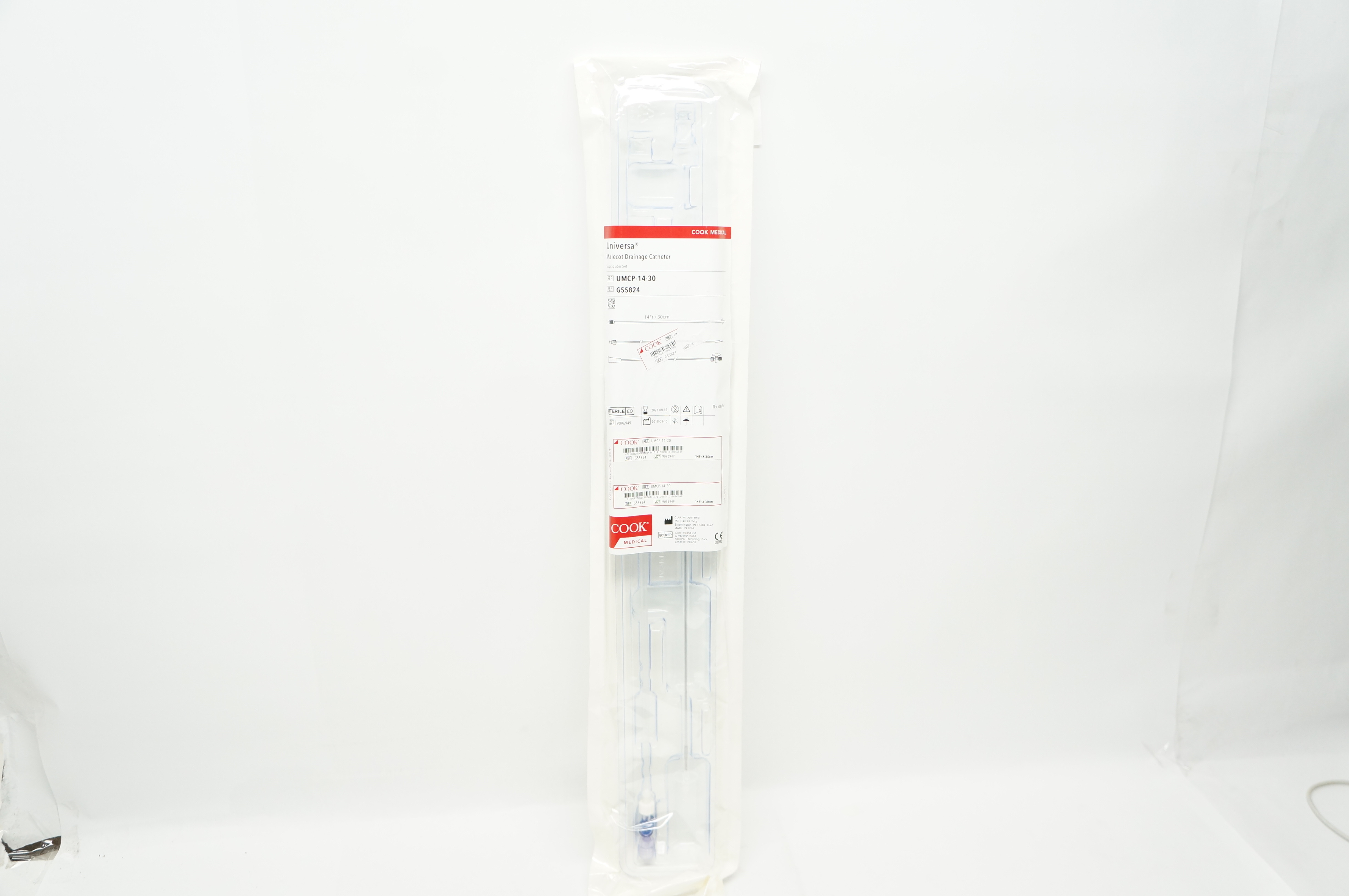 Cook G55824 Universa Malecot Drainage Cath. Suprapubic Set 14Fr x 30cm (x)