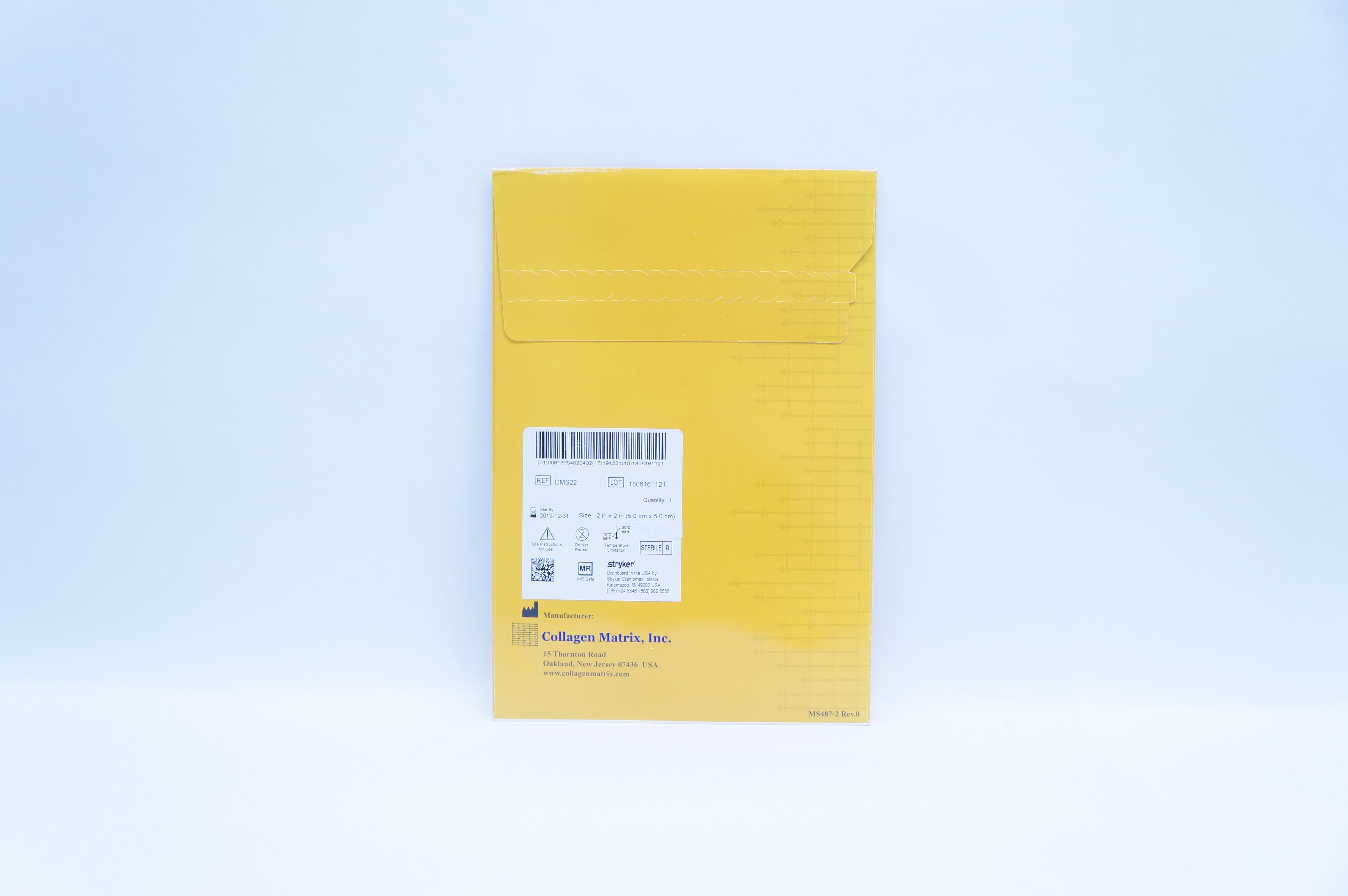 Stryker DMS22 DuraMatrix Suturable Collagen Dura Membrane 2 x 2 inch (x)