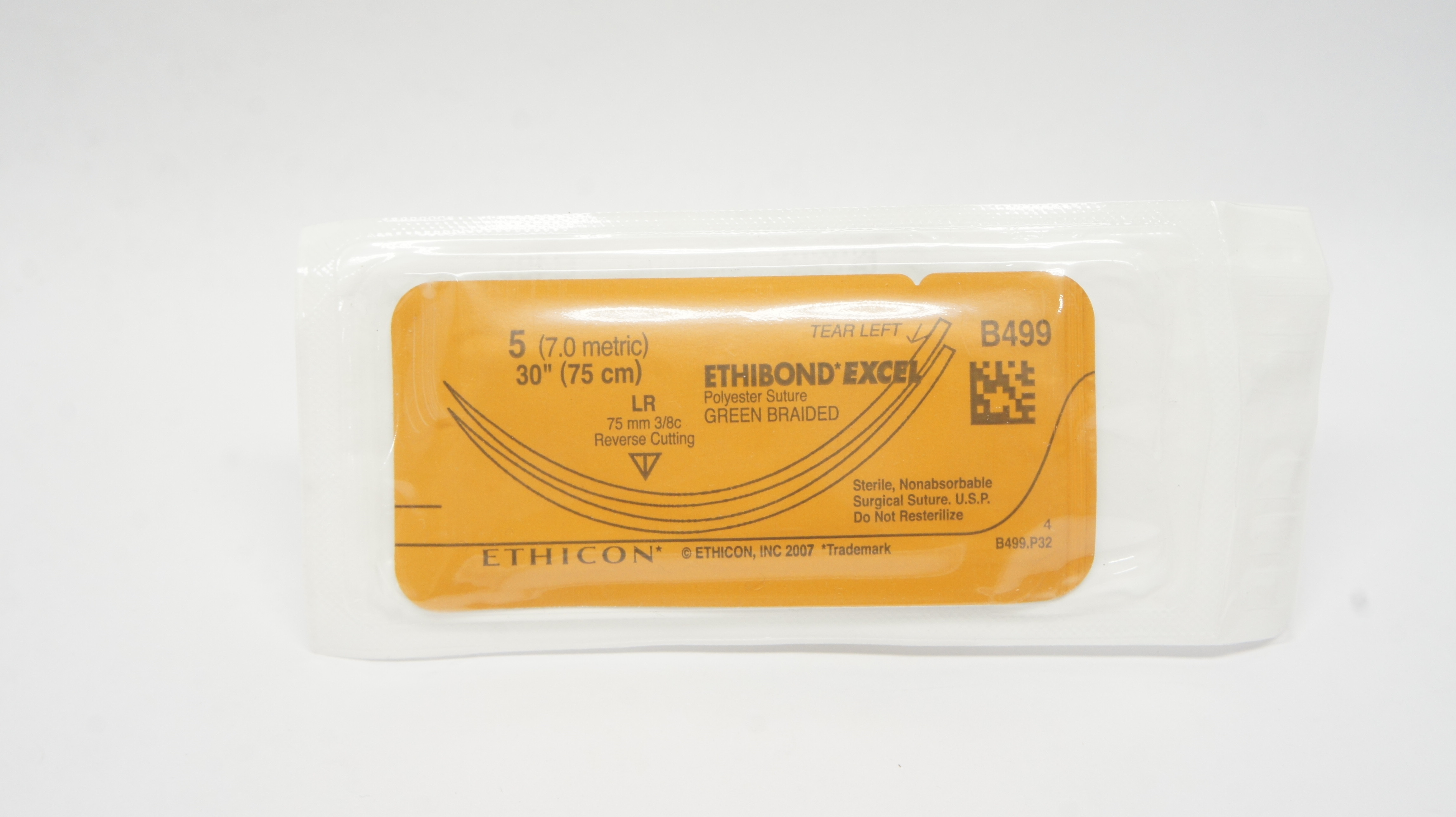 Ethicon B499 5 Ethibond Excel Polyester Stre LR 75mm 3/8c Reverse Cutting 30inch