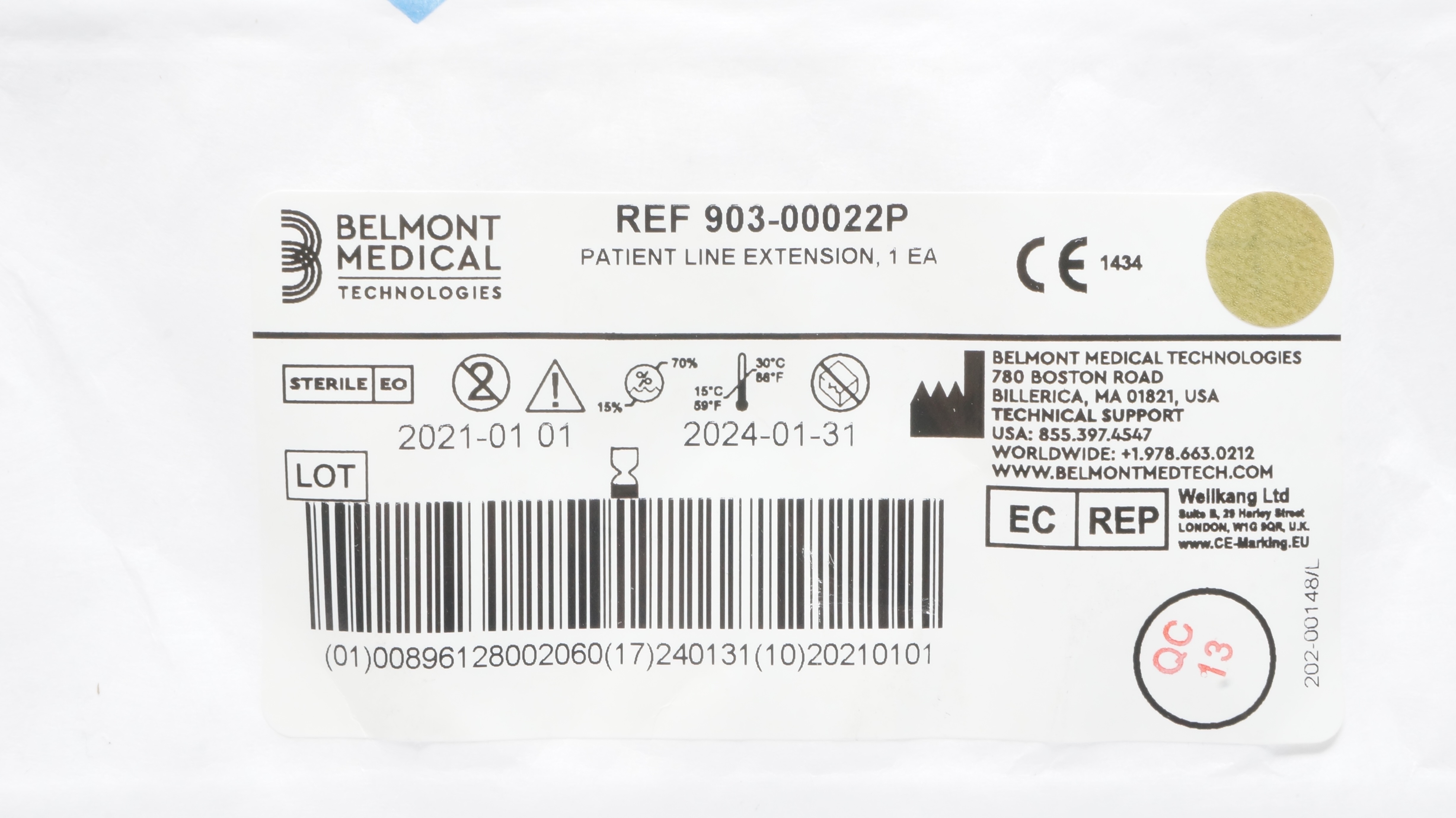 Belmont Medical 903-00022P Patient Line Extension Set (x)