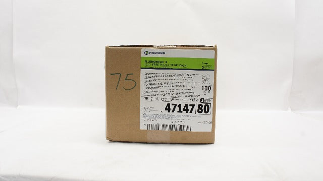 Halyard 4714780 Fluidshield 3 Orange Fog-Free Procedure Mask - Bo of 100