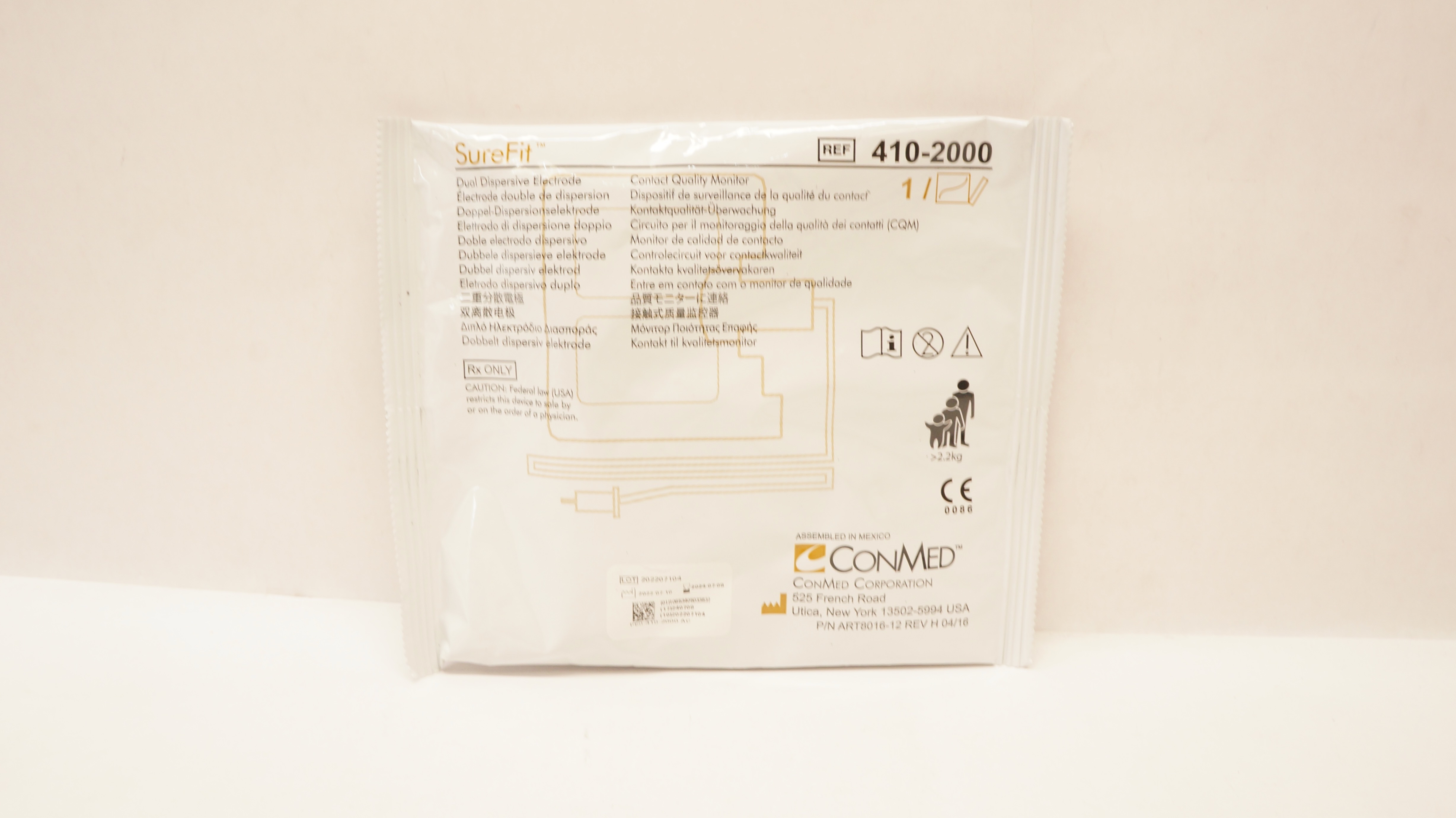 ConMed 410-2000 SureFit Dual Dispersive Electrode