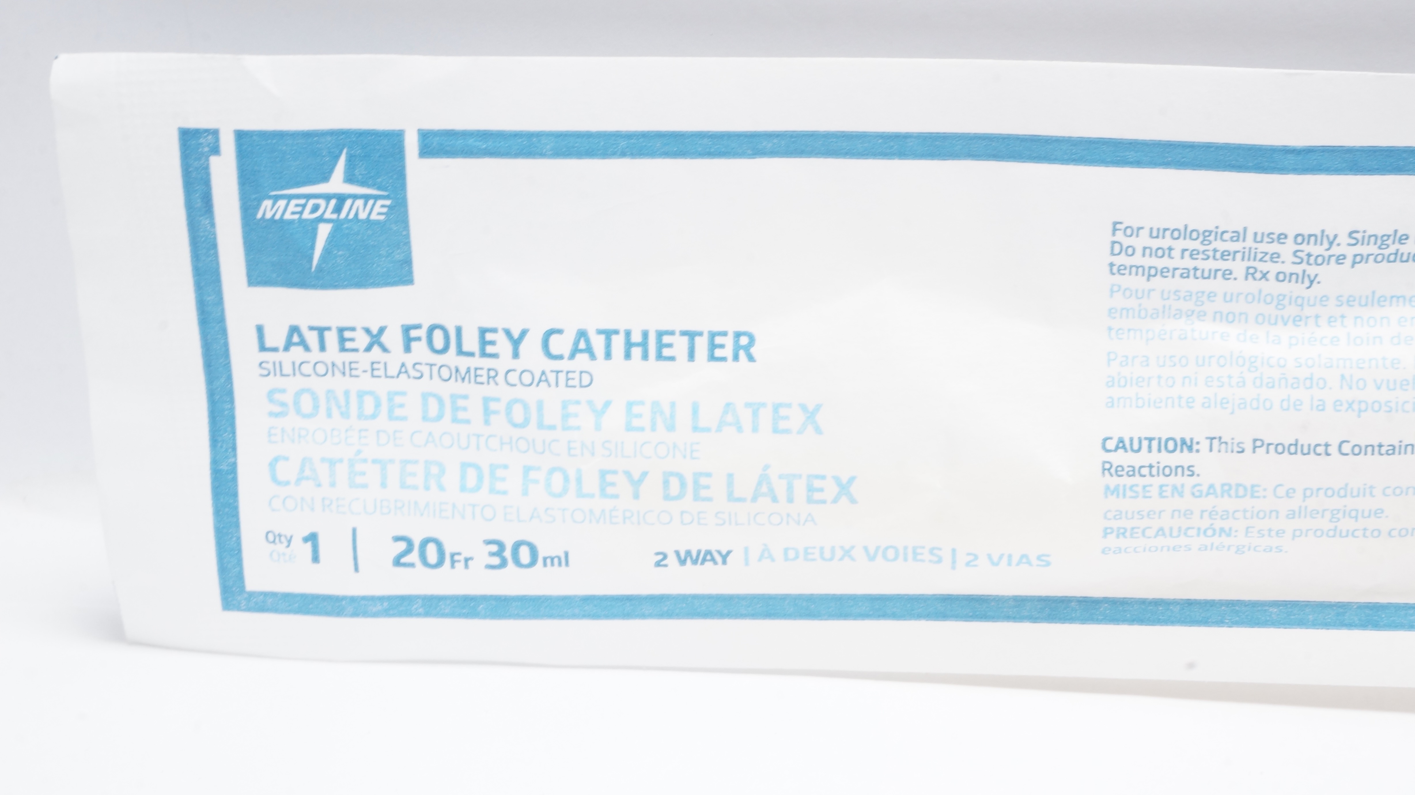Medline DYND11780 Latex Foley Cath. 2-Way 20Fr x 30ml (x)