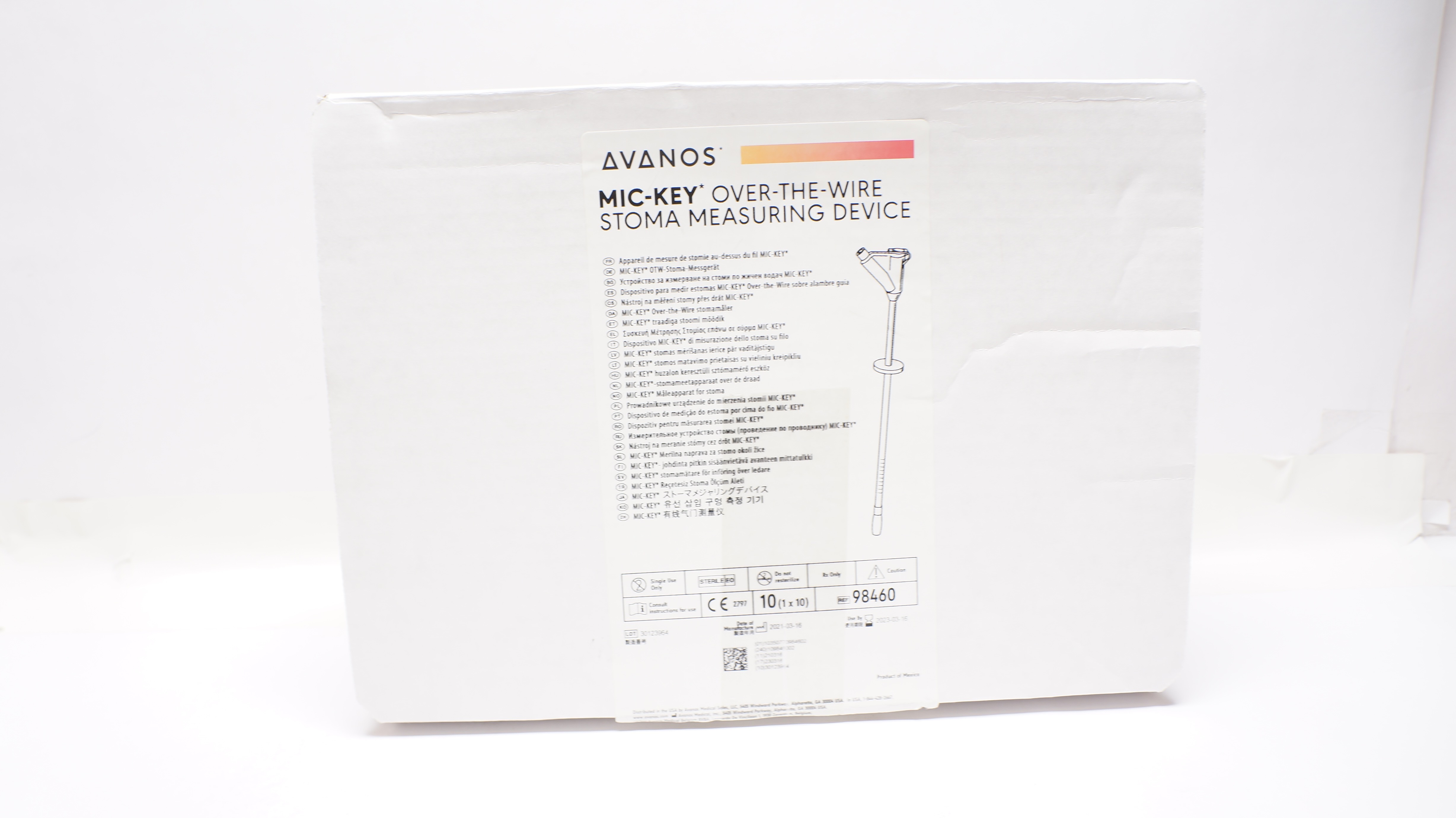 Avanos 98460 Mic-Key Over-The-Wire Stoma Measuring Device (x) - Box of 8