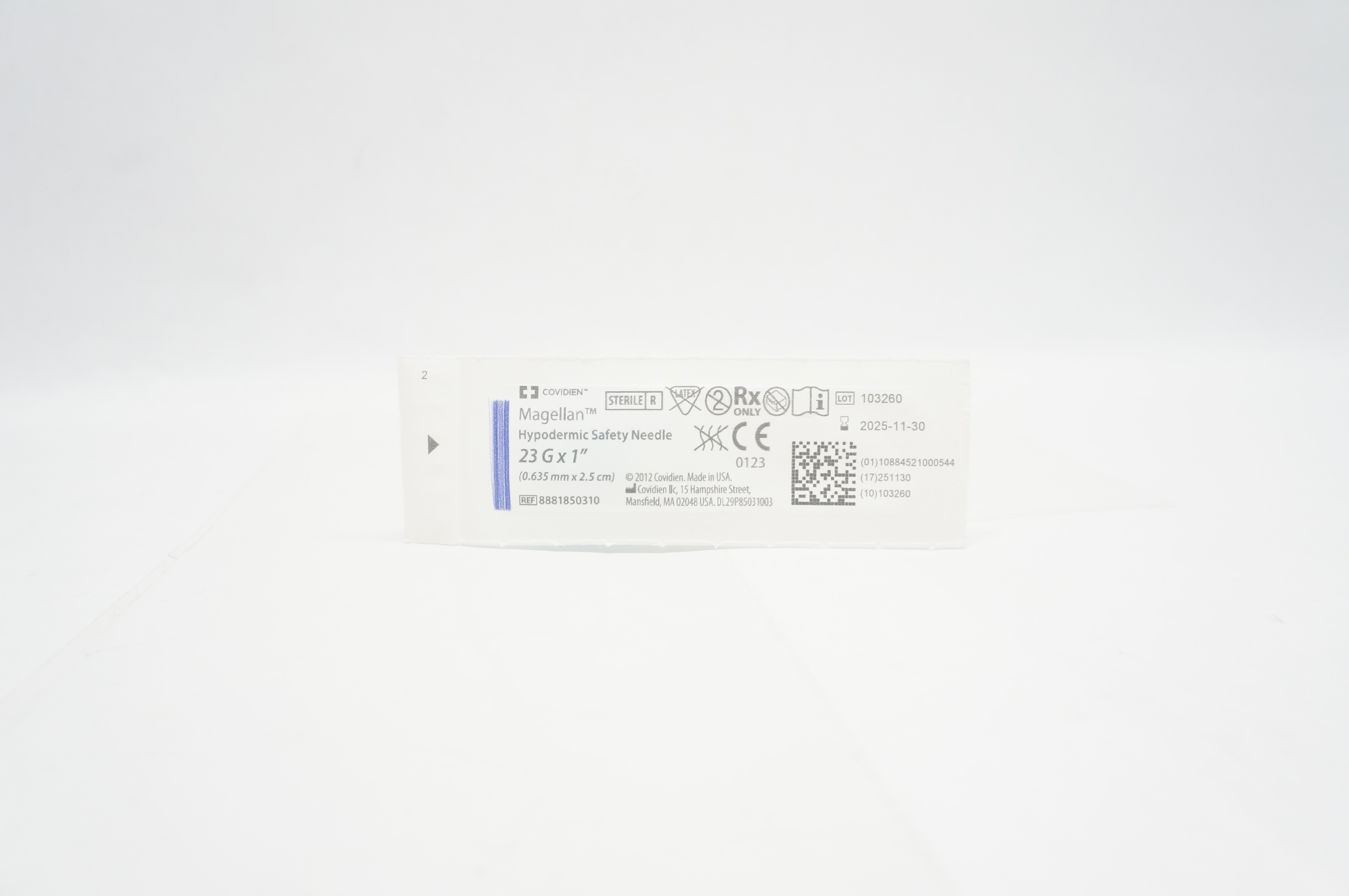 Covidien 8881850310 Magellan Hypodermic Safety Ndle 23G x 1inch