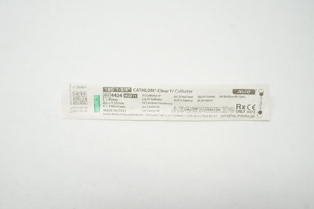Smiths Medical 4424 Jelco Cathlon Clear I.V. Cath. 18G x 1-3/4inch 100ml/min (x)
