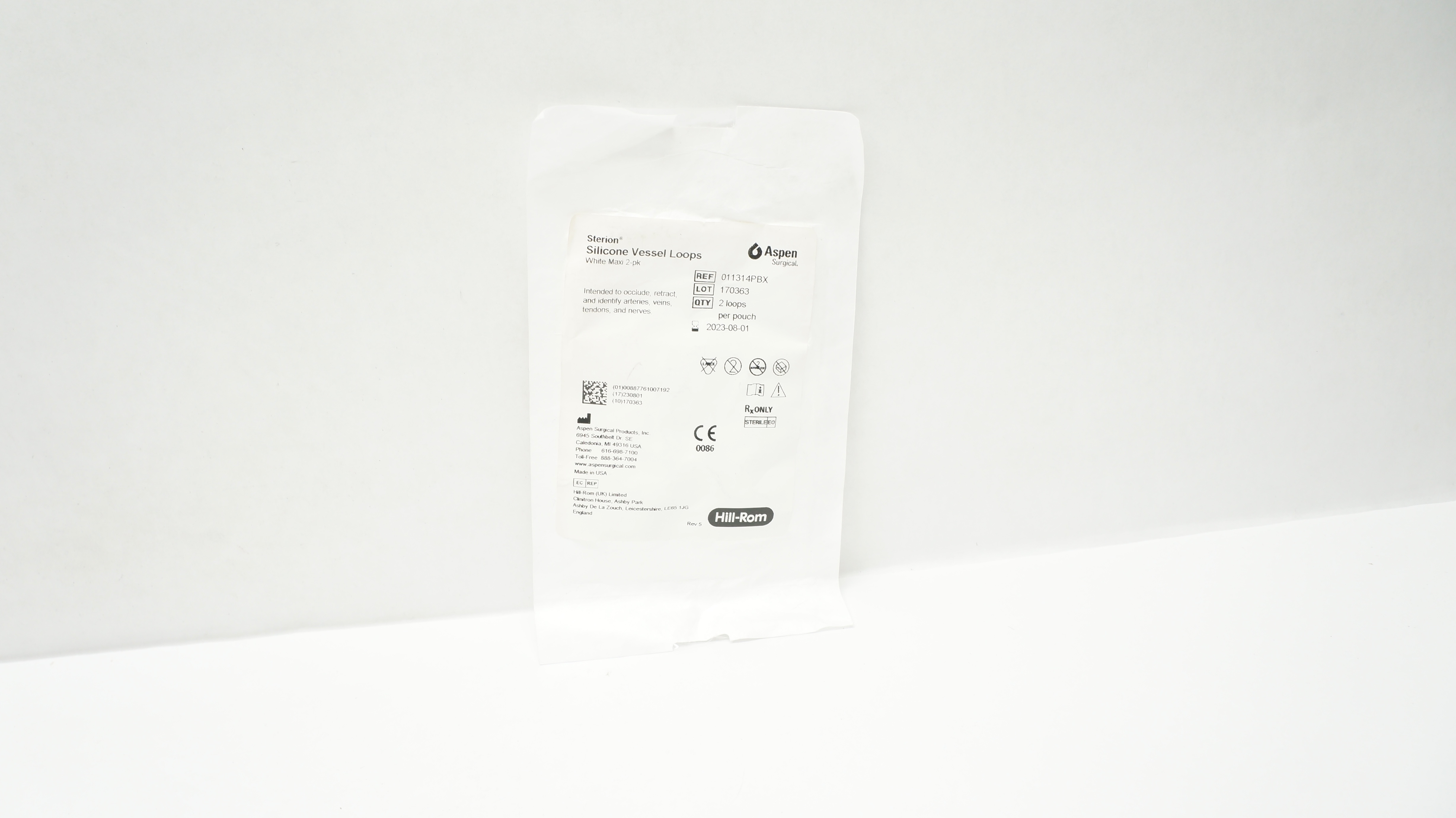 Aspen Surgical 011314PBX Sterion Silicone Vessel Loops White Maxi (x)- Pack of 2