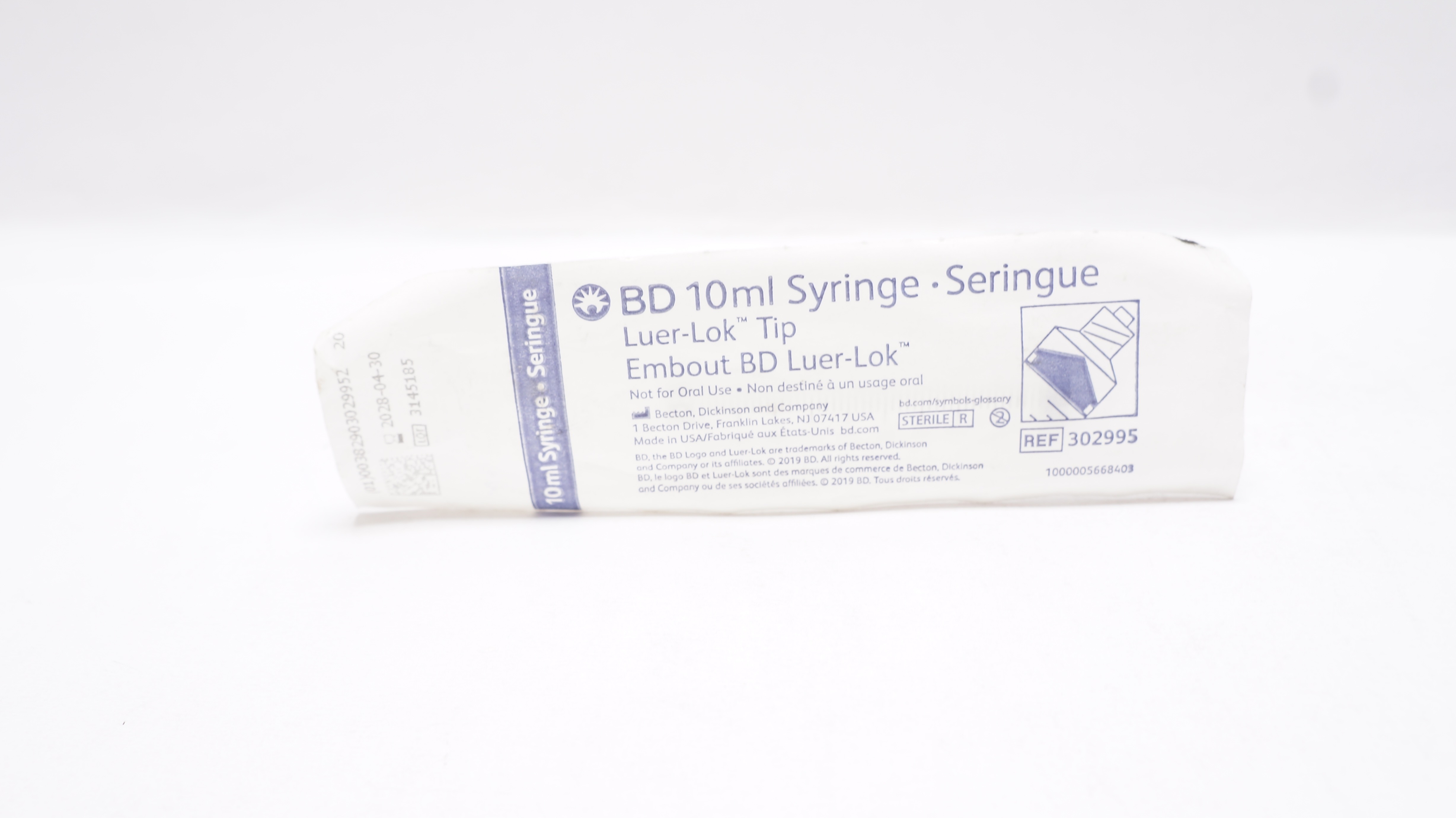 BD 302995 10mL Syringe Luer-Lok Tip