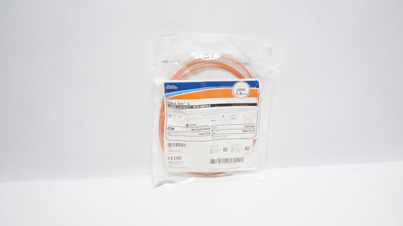 Boston Scientific M00513330 Radial Jaw 4 Biopsy Forceps Large 2.8mm