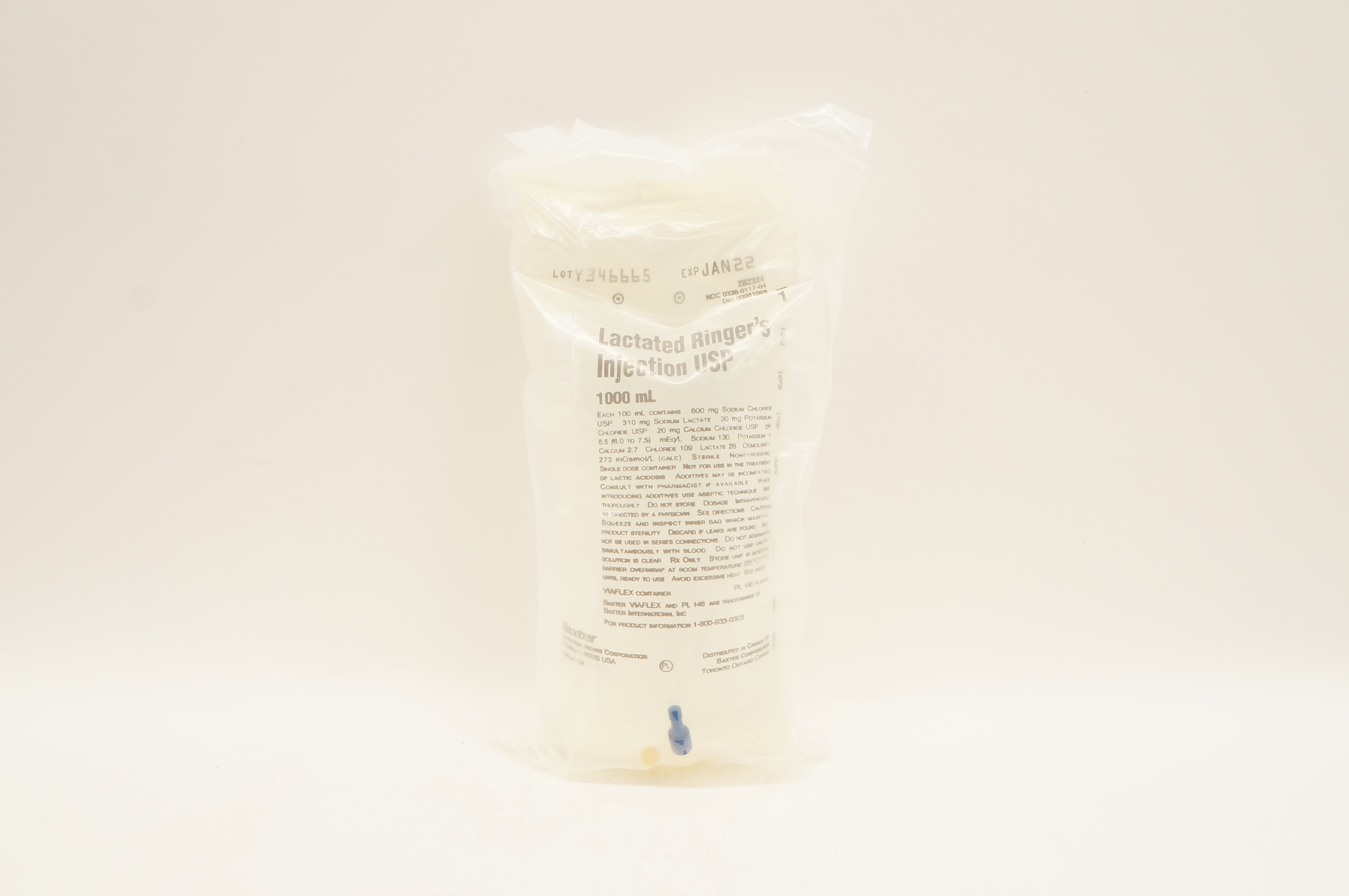 Baxter 2B2324 0.9% Lactated Ringer's Injection USP 1000ml