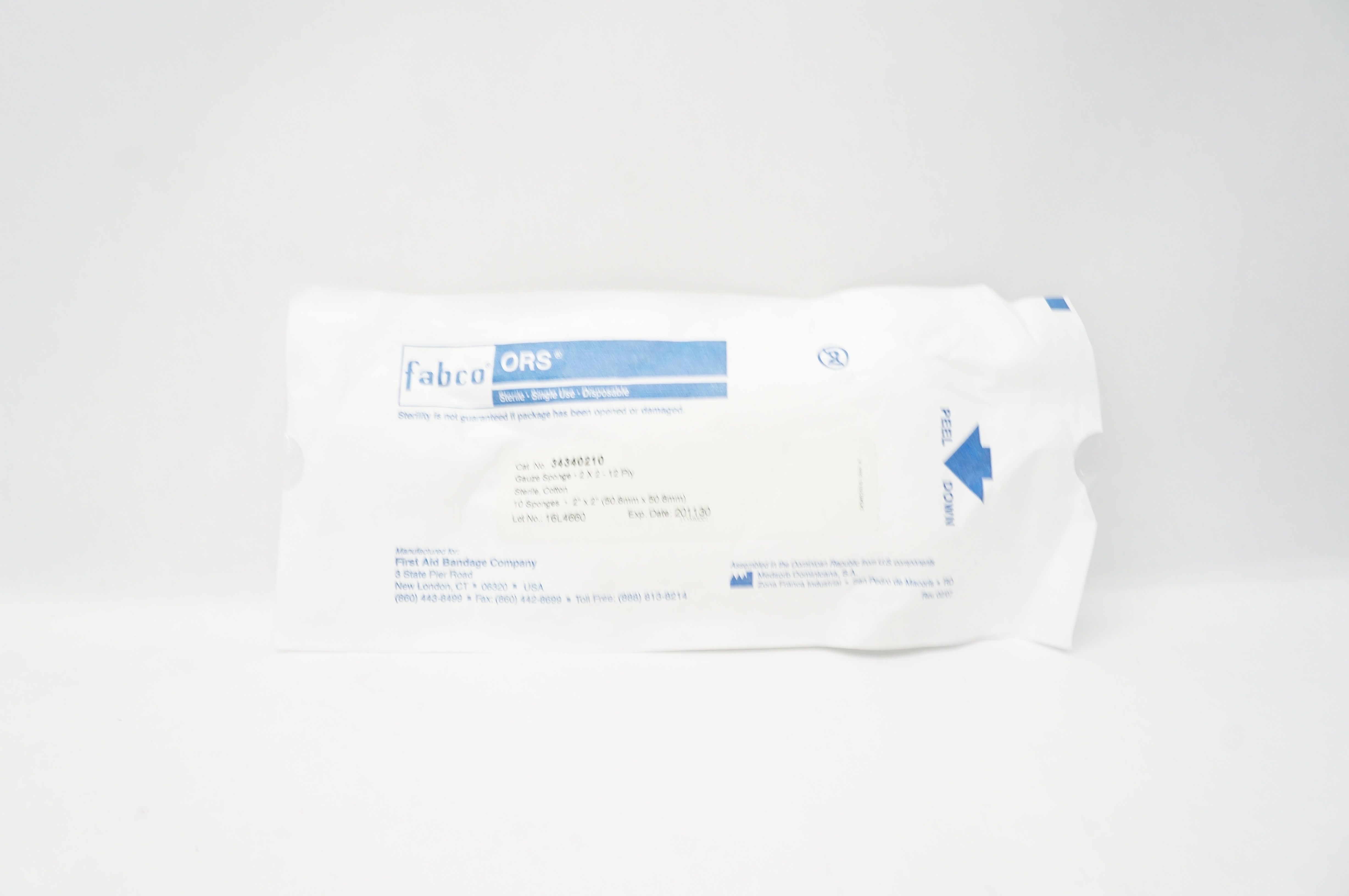 Medsorb Dominicana 34340210 Fabco ORS Gauze Sponge 2inch x 2inch (x)