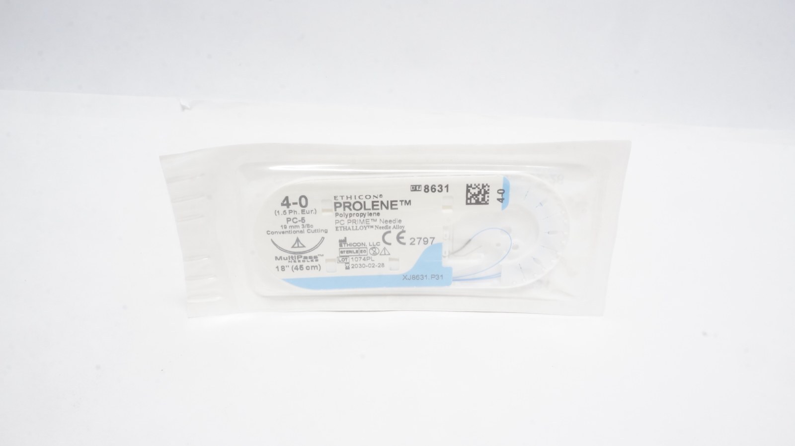 Ethicon 8631 PROLENE 4-0 Suture PC-5 Needle 18" Blue