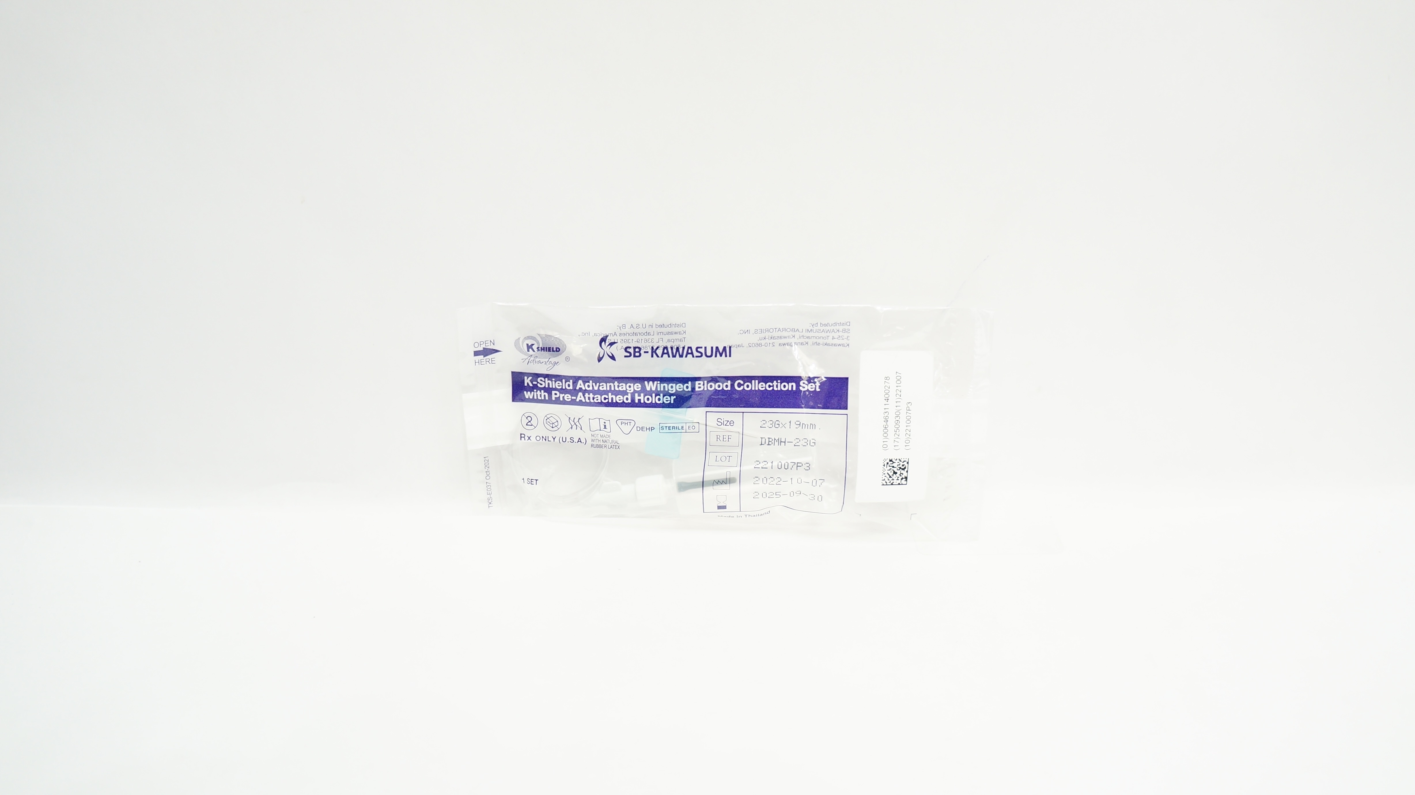 Kshield DBMH-23G Kawasumi Advantage Winged Blood Collection Set