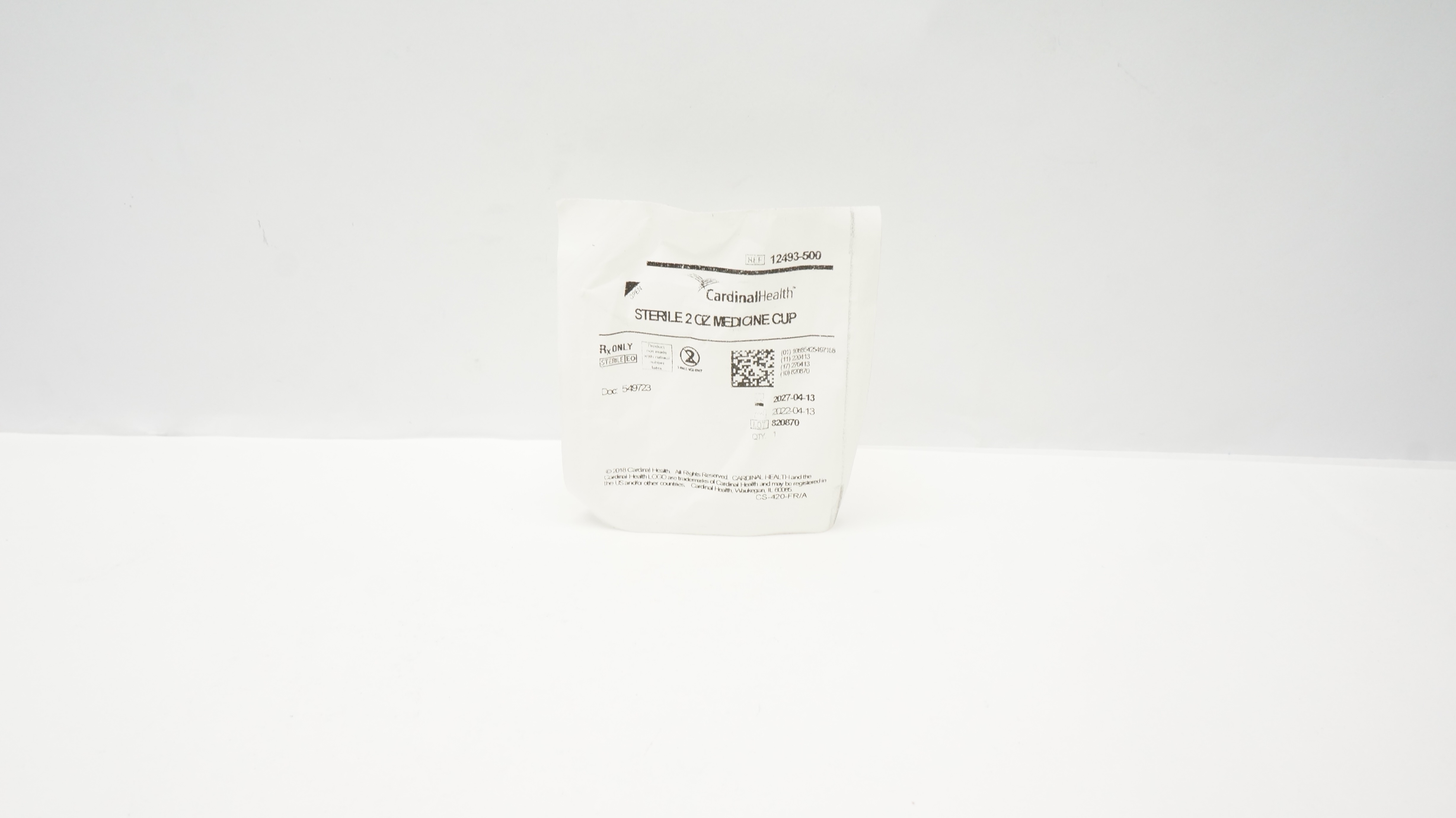 Cardinal Health 12493-500 Sterile Medicine Cup 2oz